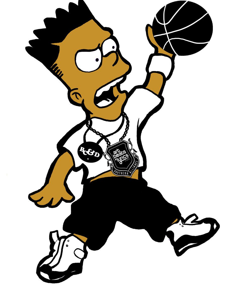 Bart Simpson stile gangster Supreme, streetwear, 720x1280 Verticale, Mobile