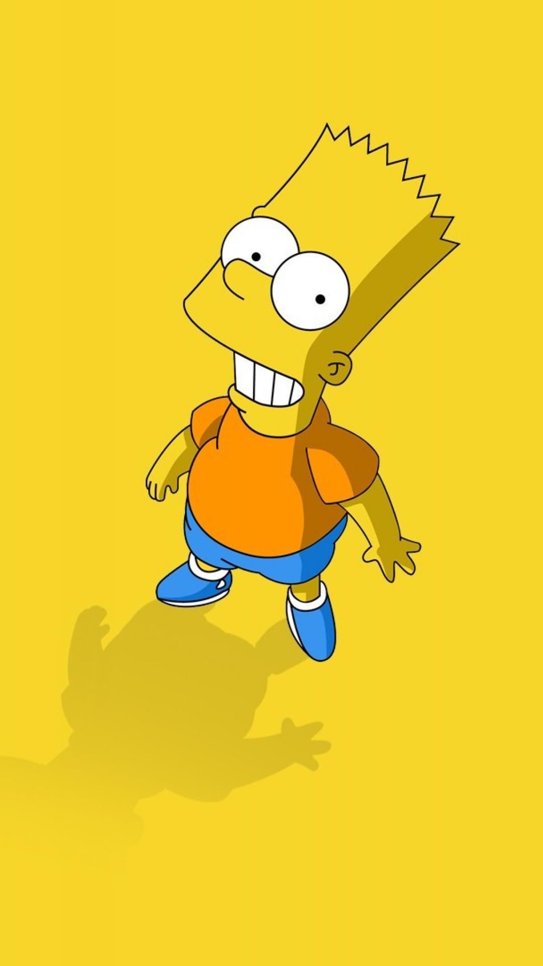 Bart Simpson sfondo giallo, 1080x1920 Verticale, Samsung Galaxy