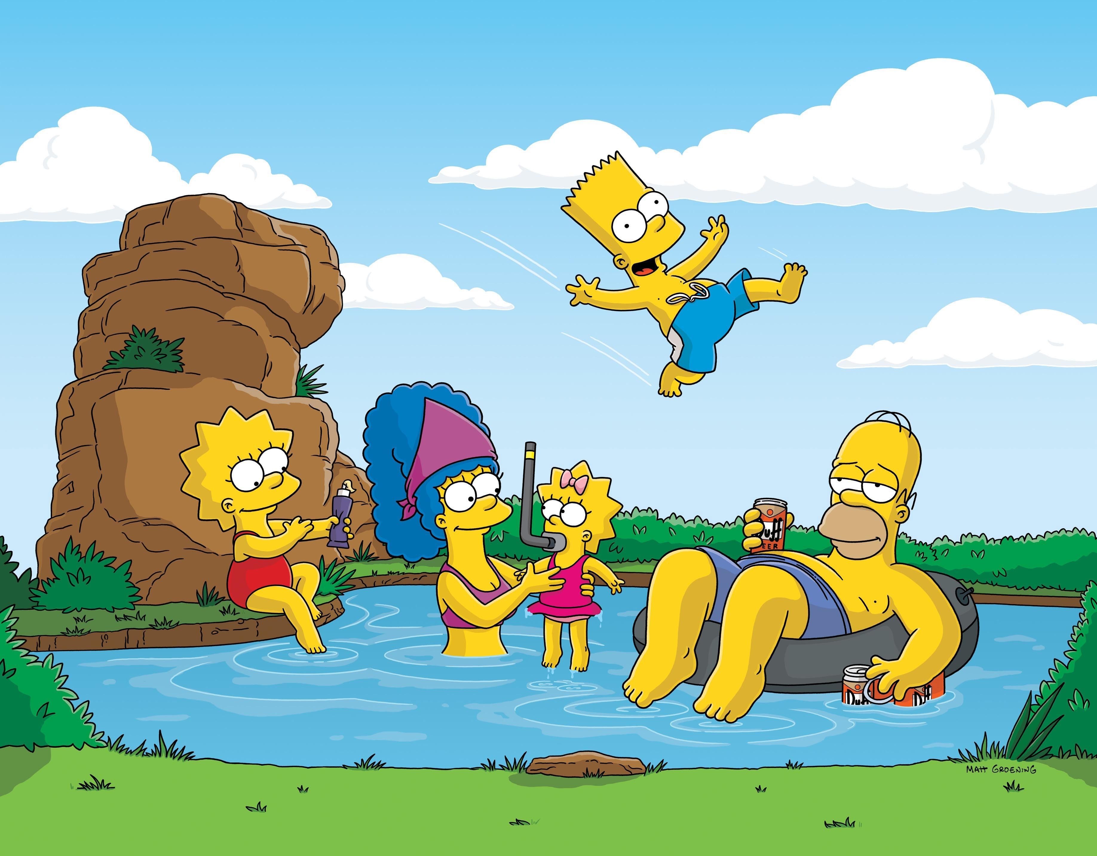 Bart Simpson gangster giallo, 2151x1200 alta risoluzione, PC