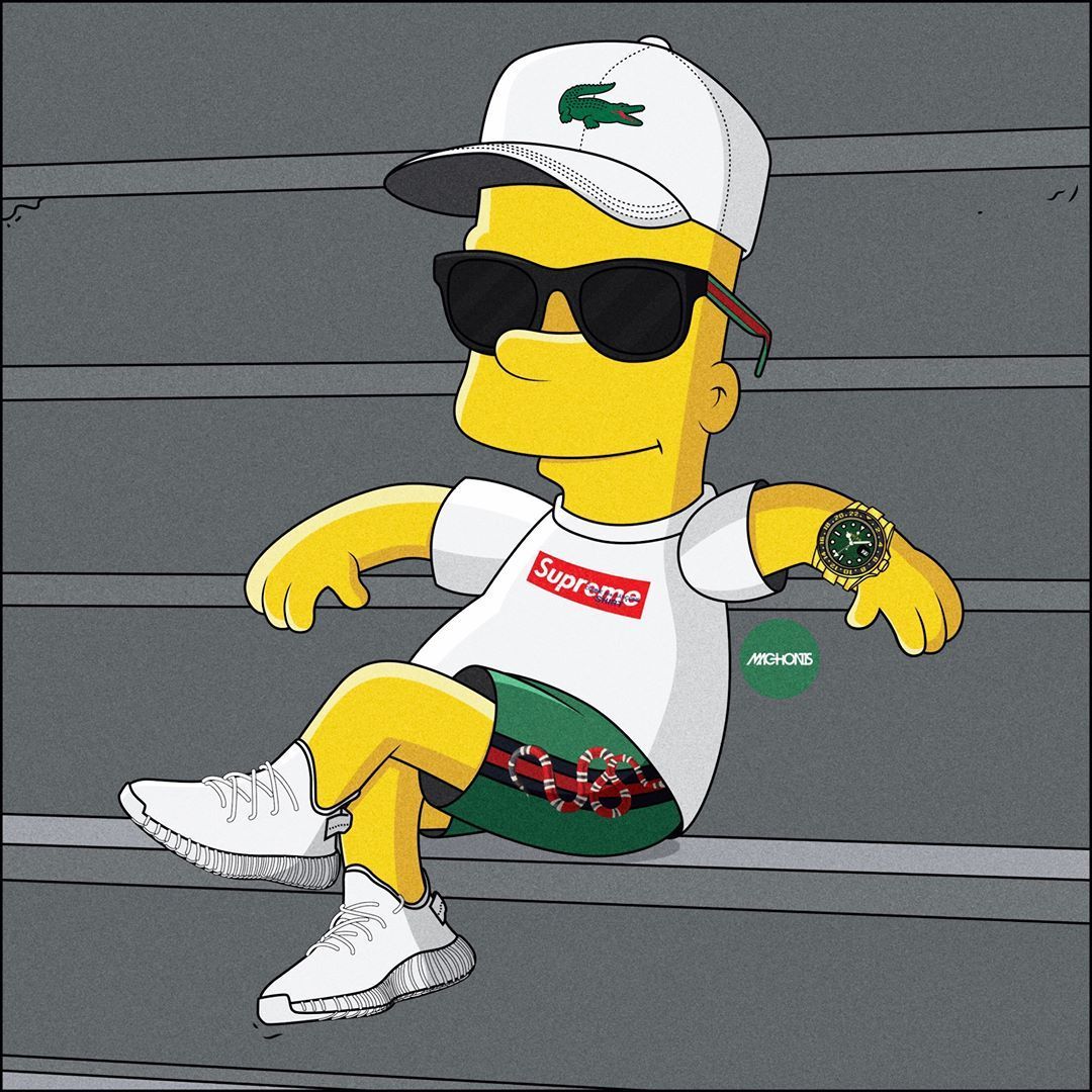 Bart Simpson stile streetwear, serie animata, 1080x1080 HD, PC