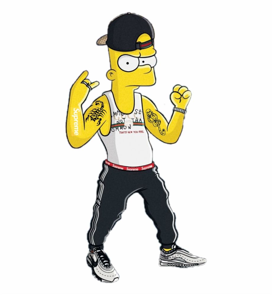 Bart Simpson gangster foglie, 1080x1917 Verticale, Android