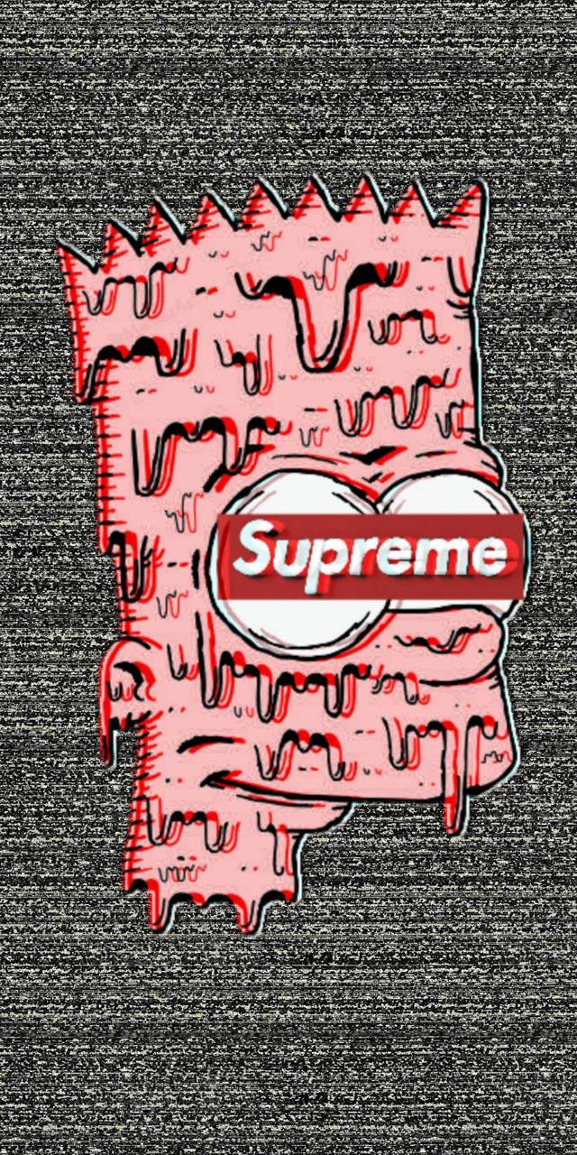 Bart Simpson logo Supreme, 640x1280 Full HD Verticale, Google Pixel