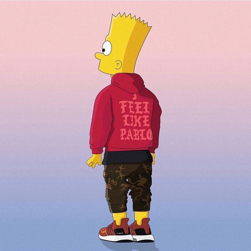 Bart Simpson felpa Pablo hypebeast, 1060x1060 HD, PC