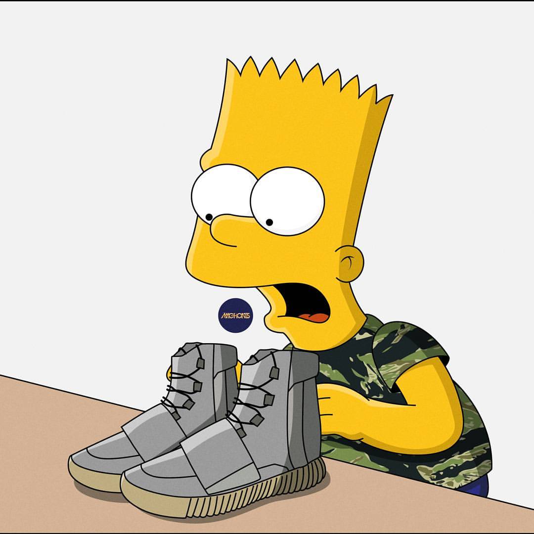 Bart Simpson con sneakers Yeezy, 1080x1080 HD, PC