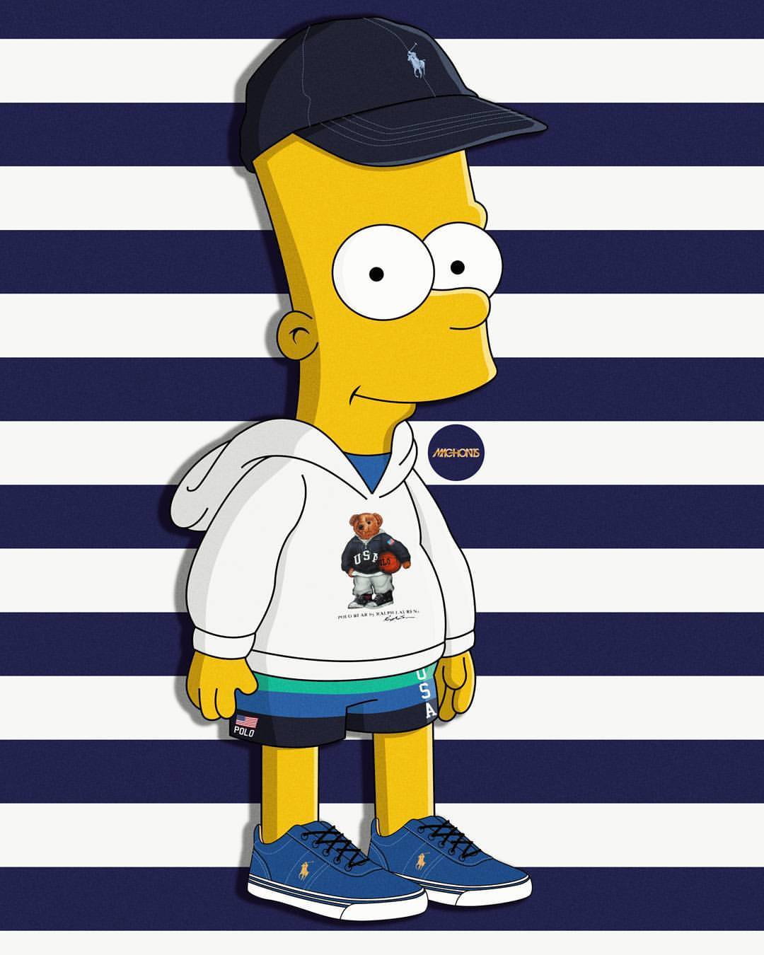 Bart Simpson hypebeast streetwear, 1080x1350 Verticale, Telefono
