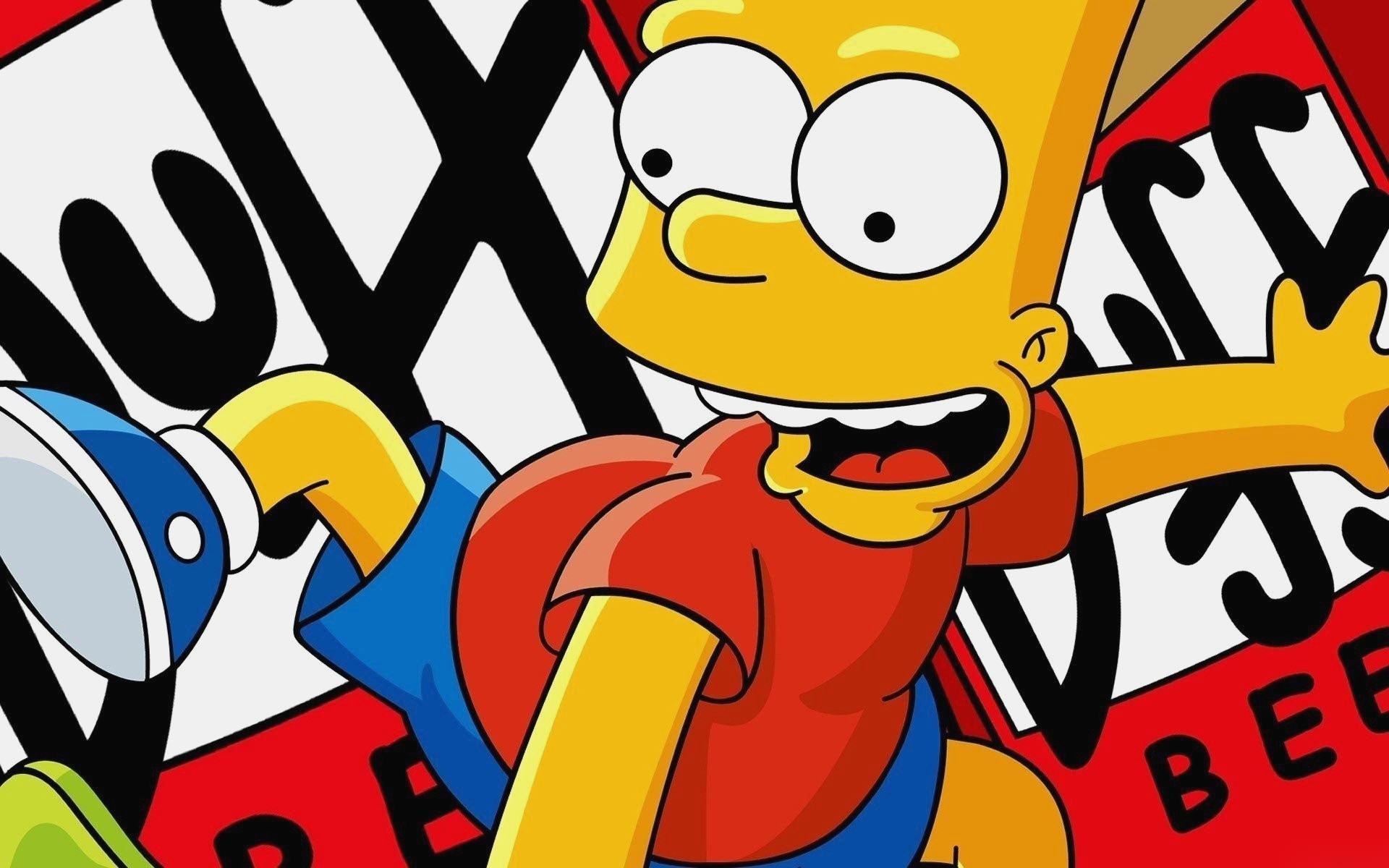 Bart Simpson triste neon, 1080x1080 HD, PC Desktop