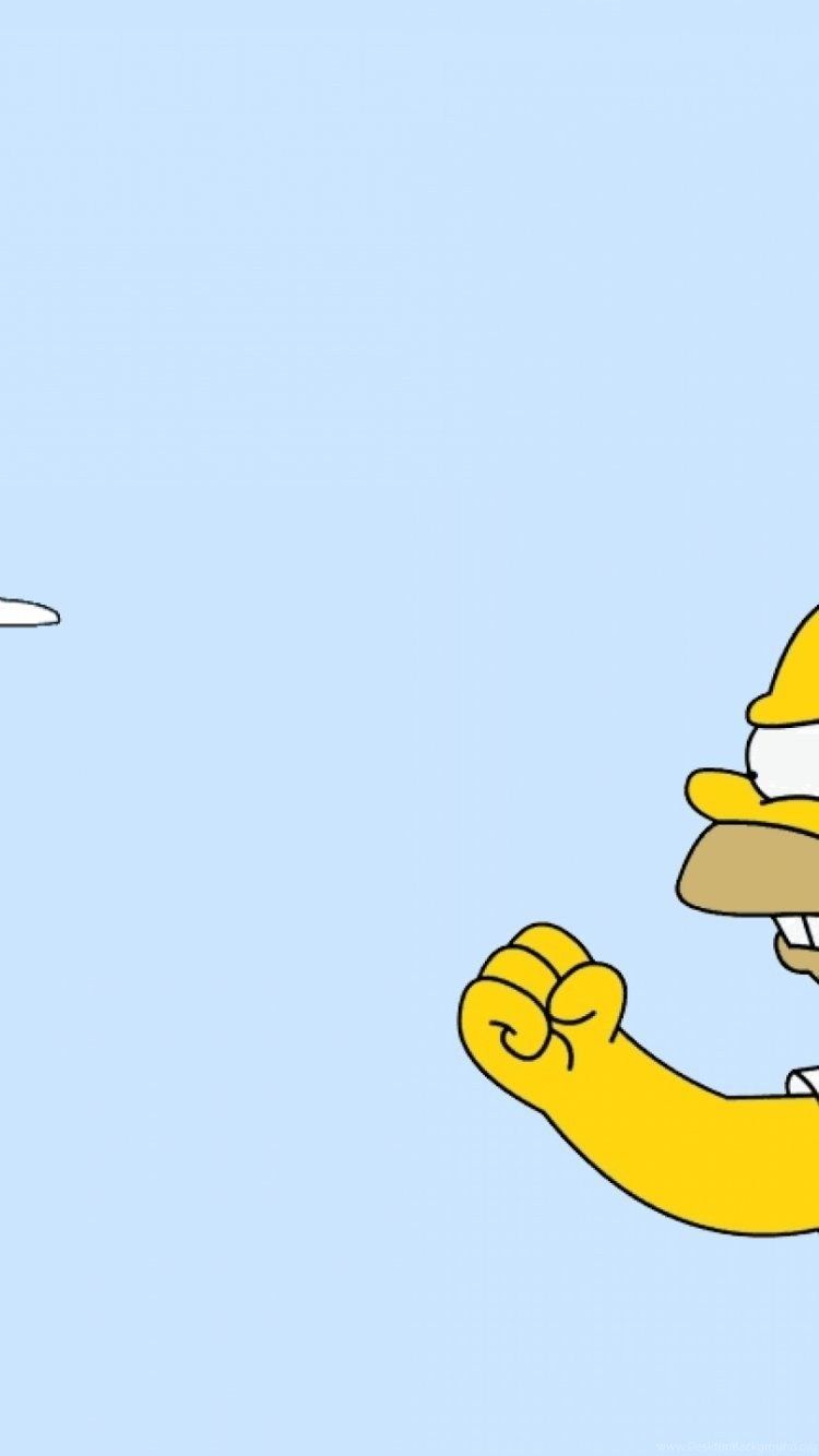 Homer Simpson braccio sfondo azzurro, 750x1334 Full HD Verticale, iPhone