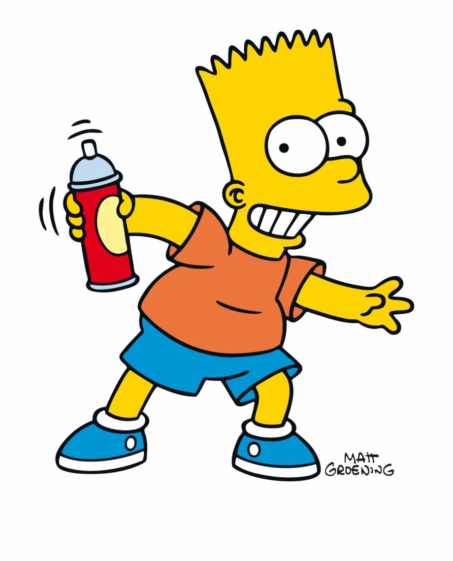 Bart Simpson con bomboletta spray, 920x1139 Full HD Verticale, Smartphone