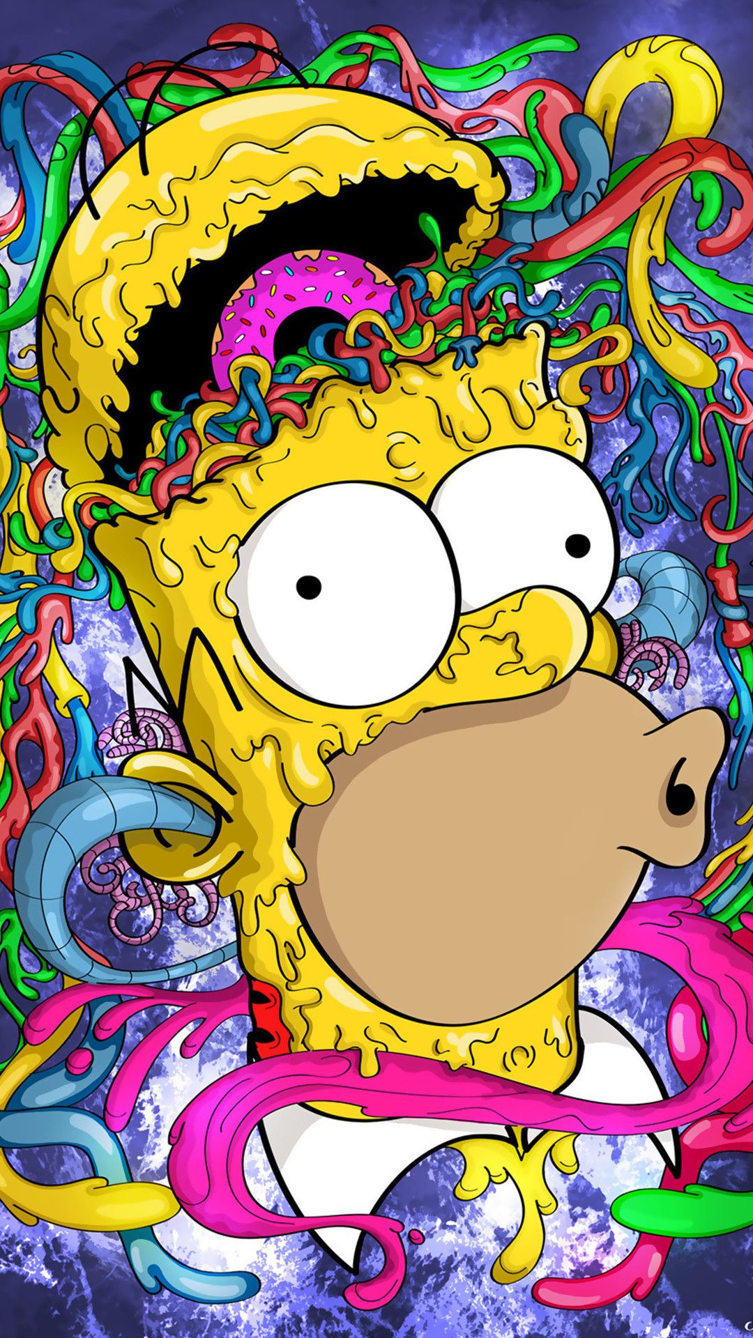 Personaggi Simpson collage, 1080x1920 Full HD Verticale, iPhone Pro