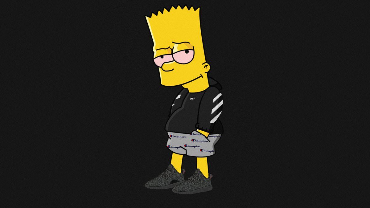 Bart Simpson Off-White hypebeast, streetwear di lusso, 1200x675 HD, Laptop
