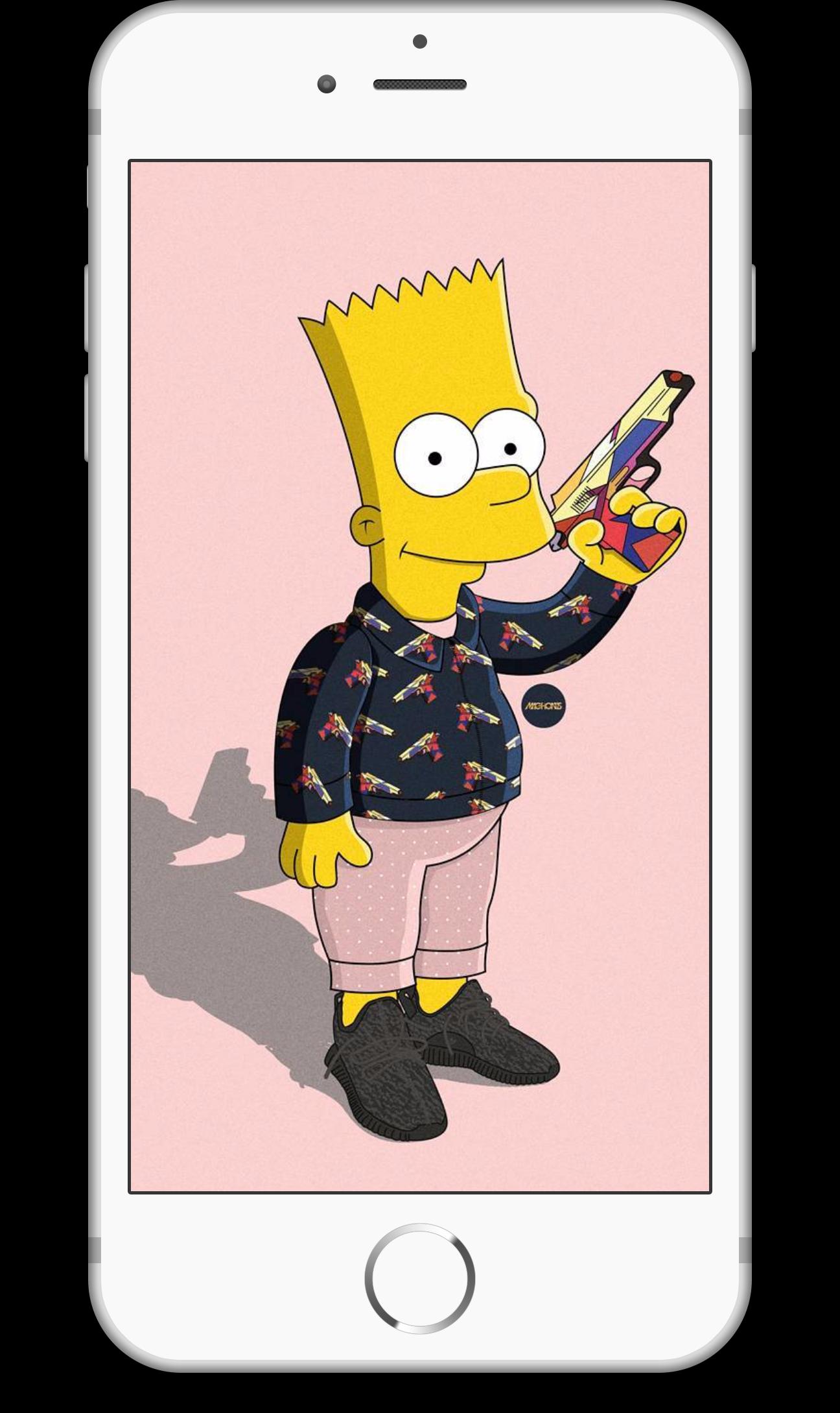 Bart Simpson stile dope, 1296x2179 Verticale, Mobile