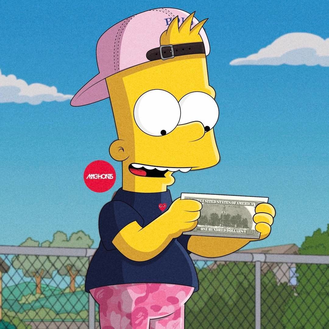 Bart Simpson con banconota, 1080x1080 HD, PC Desktop