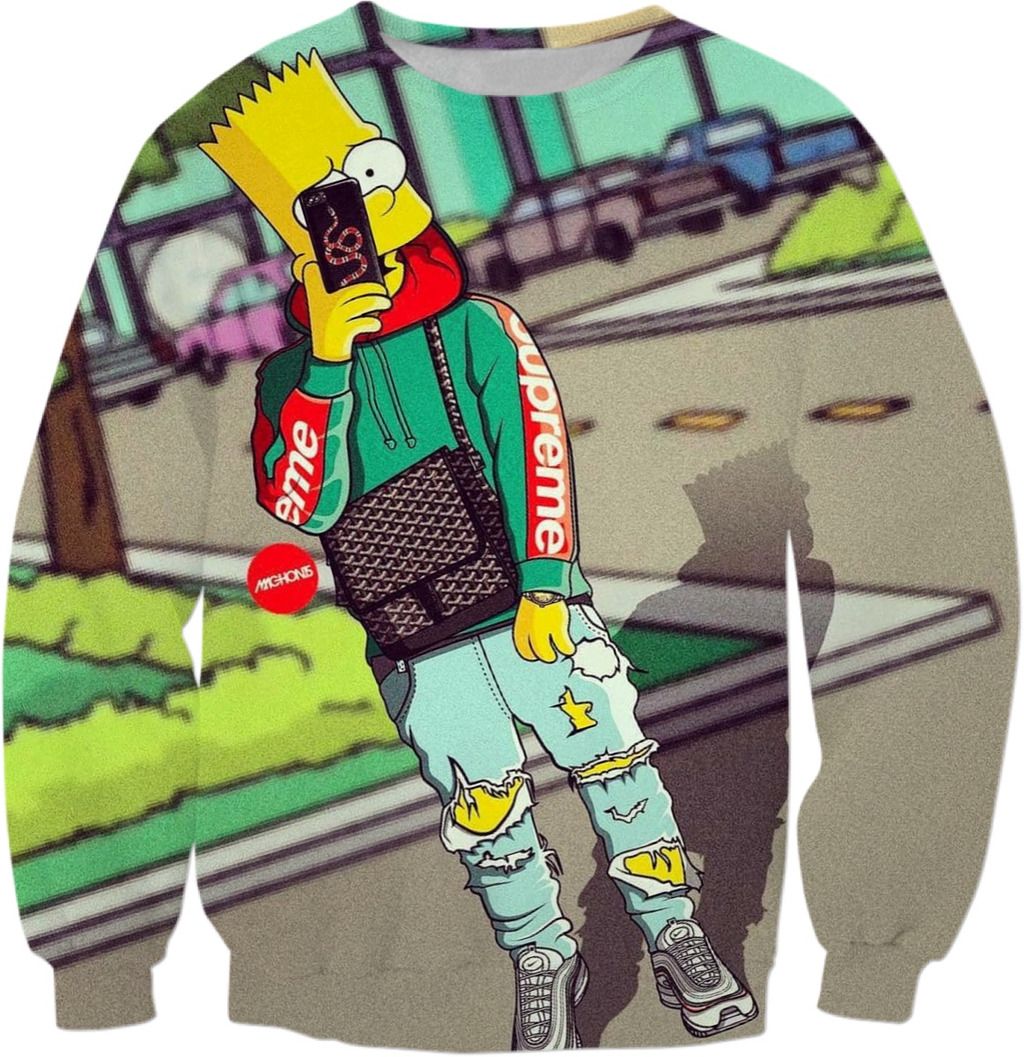 Bart Simpson stile urban Supreme, 720x1280 Verticale, Telefono