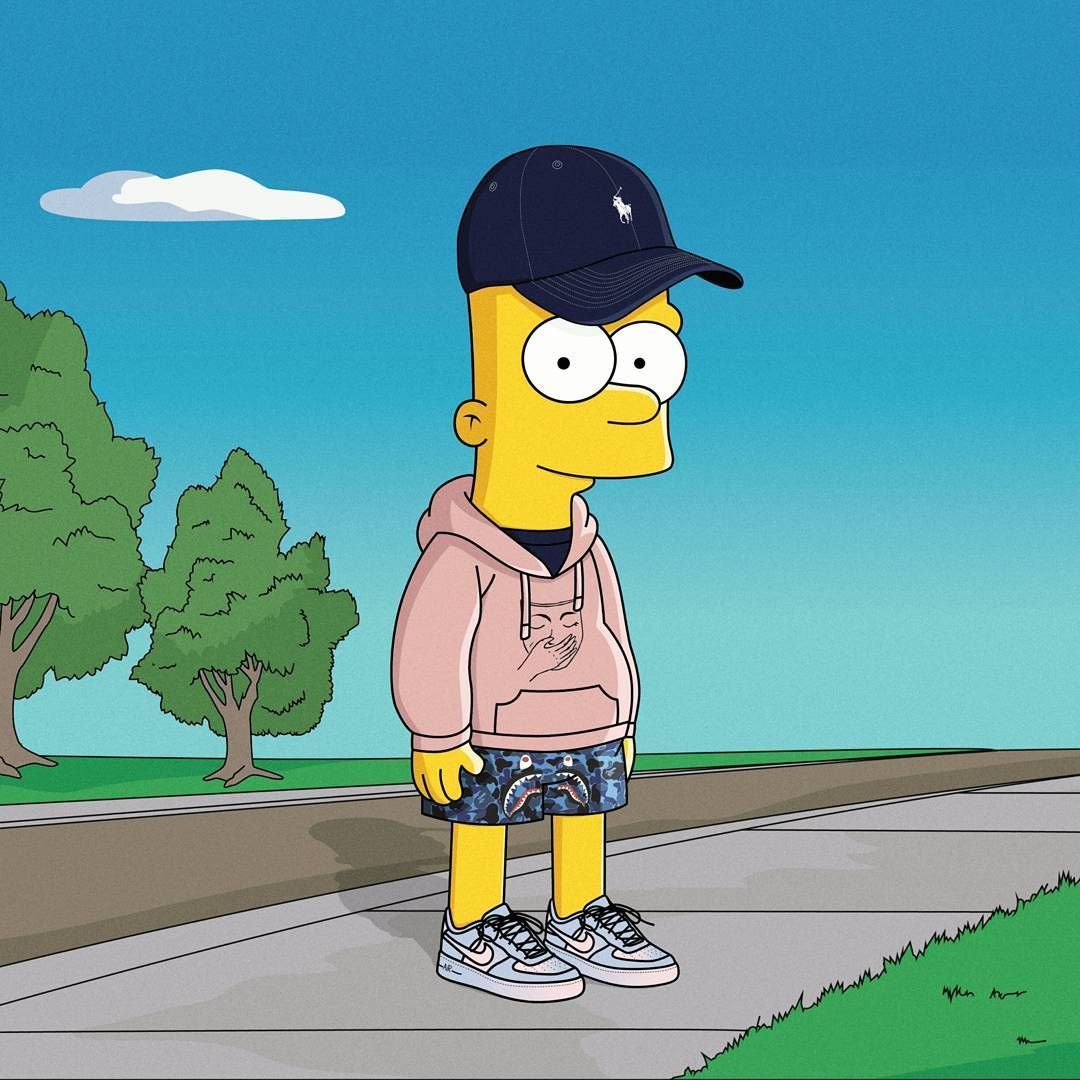 Bart Simpson stile urban dope, 1242x1228 HD, Laptop