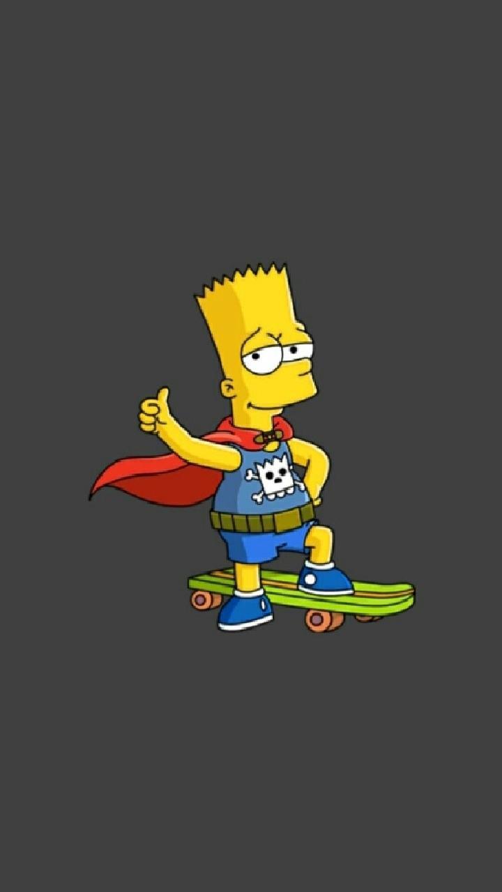Bart Simpson con skateboard, 720x1280 Verticale, Mobile