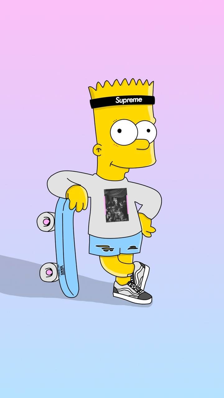Bart Simpson con skateboard Thrasher, 1024x768 HD, Desktop