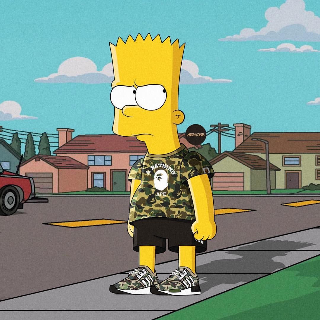 Bart Simpson stile hood urbano, 1080x1080 HD, Desktop