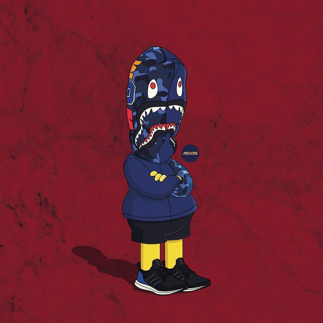Bart Simpson stile Bape hood, 1080x1080 HD, PC Desktop