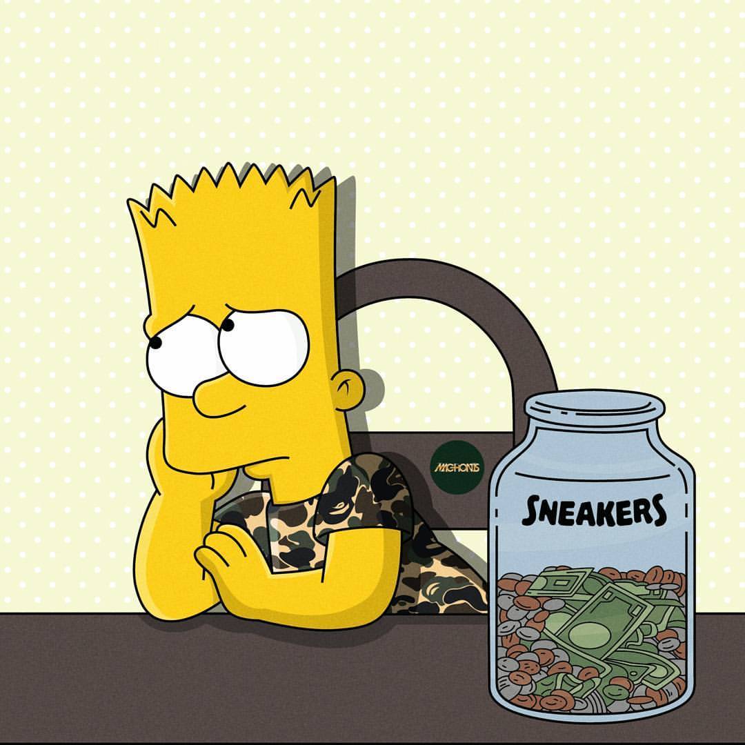Bart Simpson stile hood barattolo soldi, 1080x1080 HD, Desktop