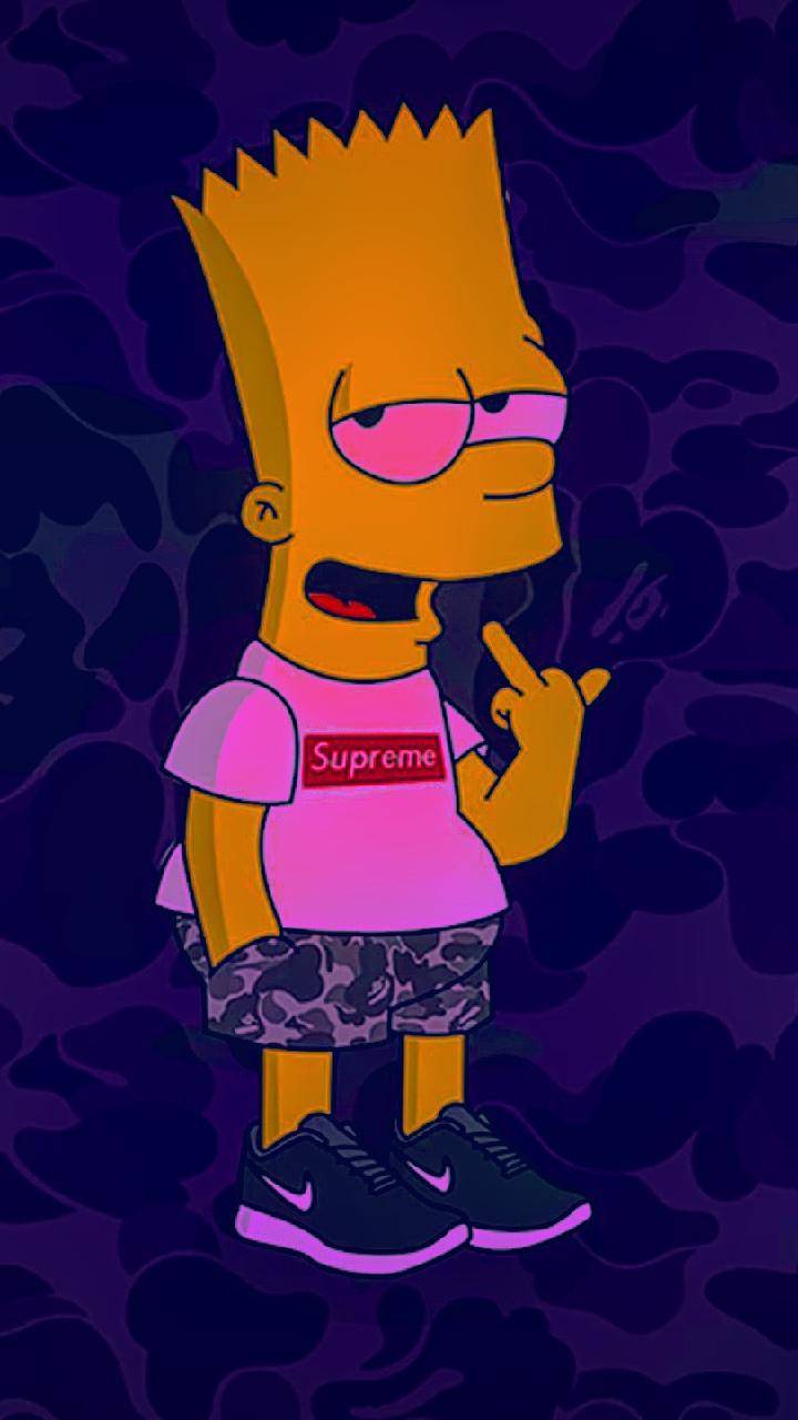 Bart Simpson con riviste Supreme, streetwear, 1236x757 HD, Desktop