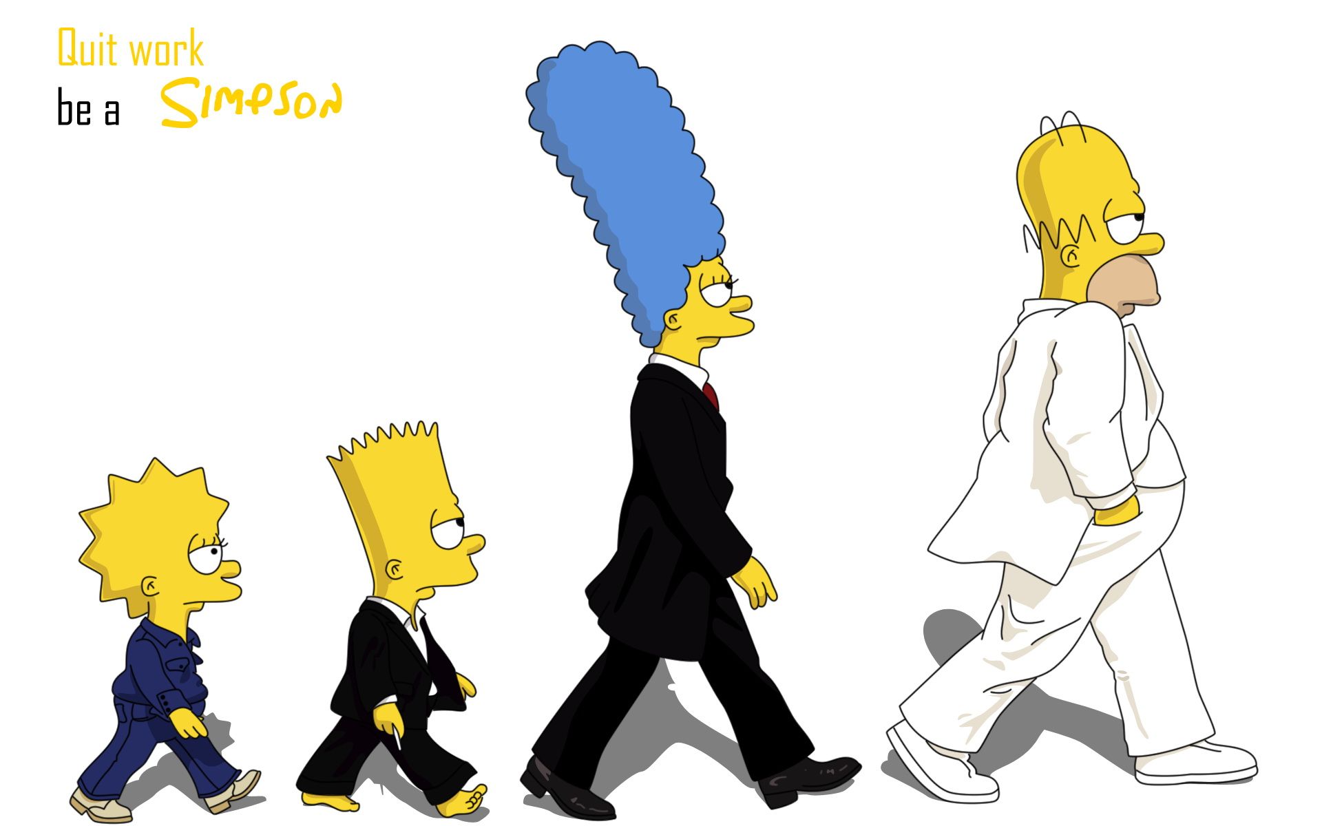Famiglia Simpson stile Abbey Road, serie animata, 1920x1200 Full HD+ WUXGA, Laptop