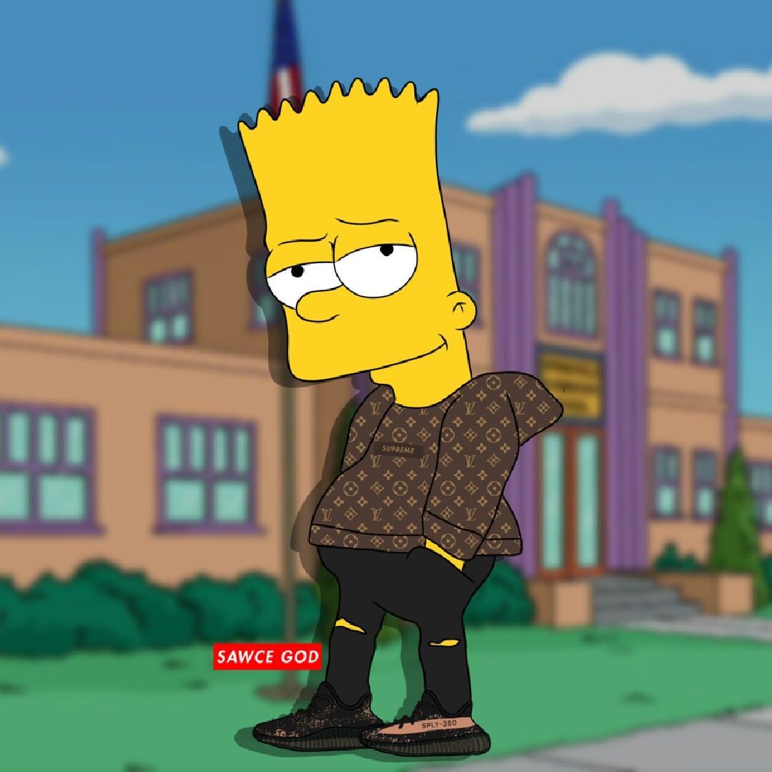 Lisa Simpson cuffie Supreme, streetwear, 2752x2752 2K+, Laptop