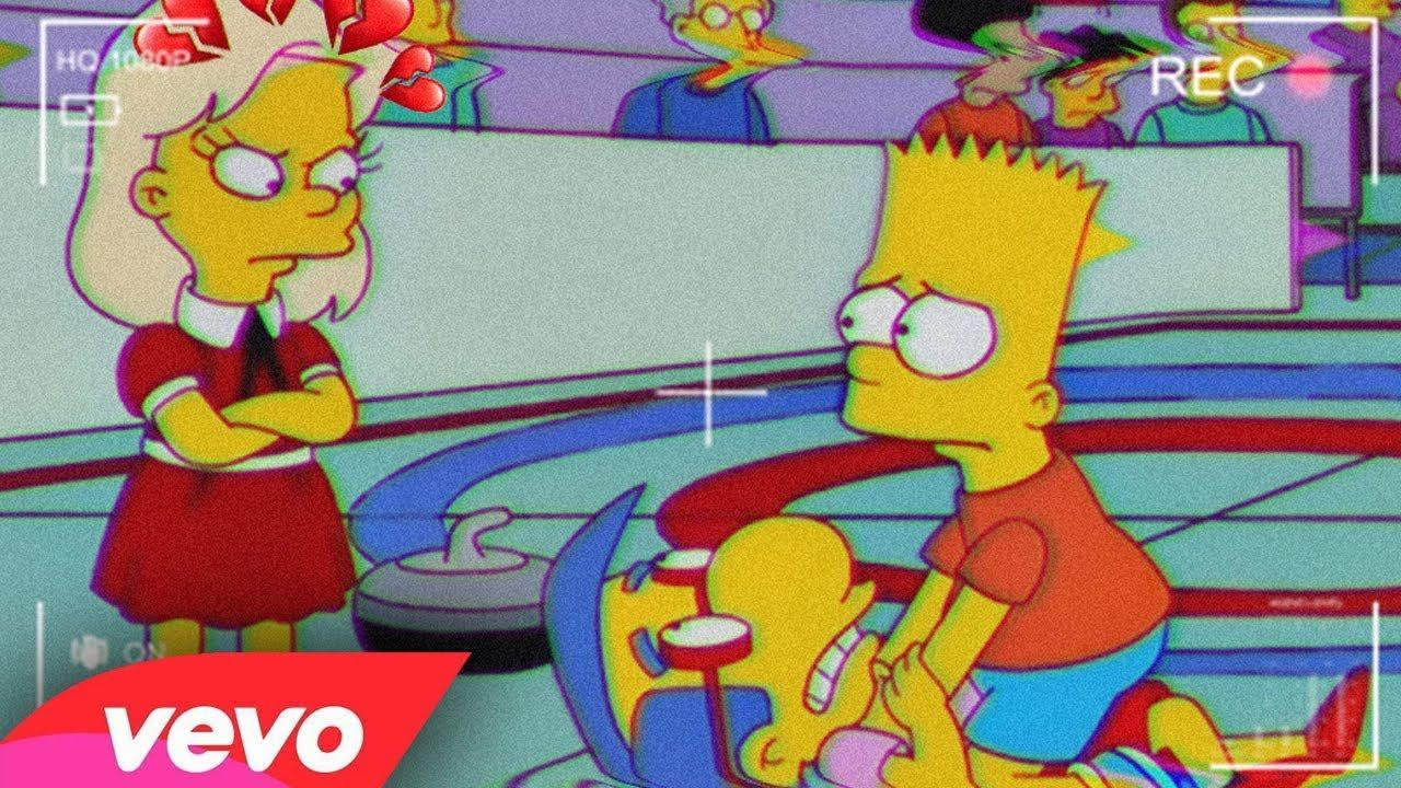 Collage Simpson Lisa Bart triste, 2048x3638 Verticale, Mobile