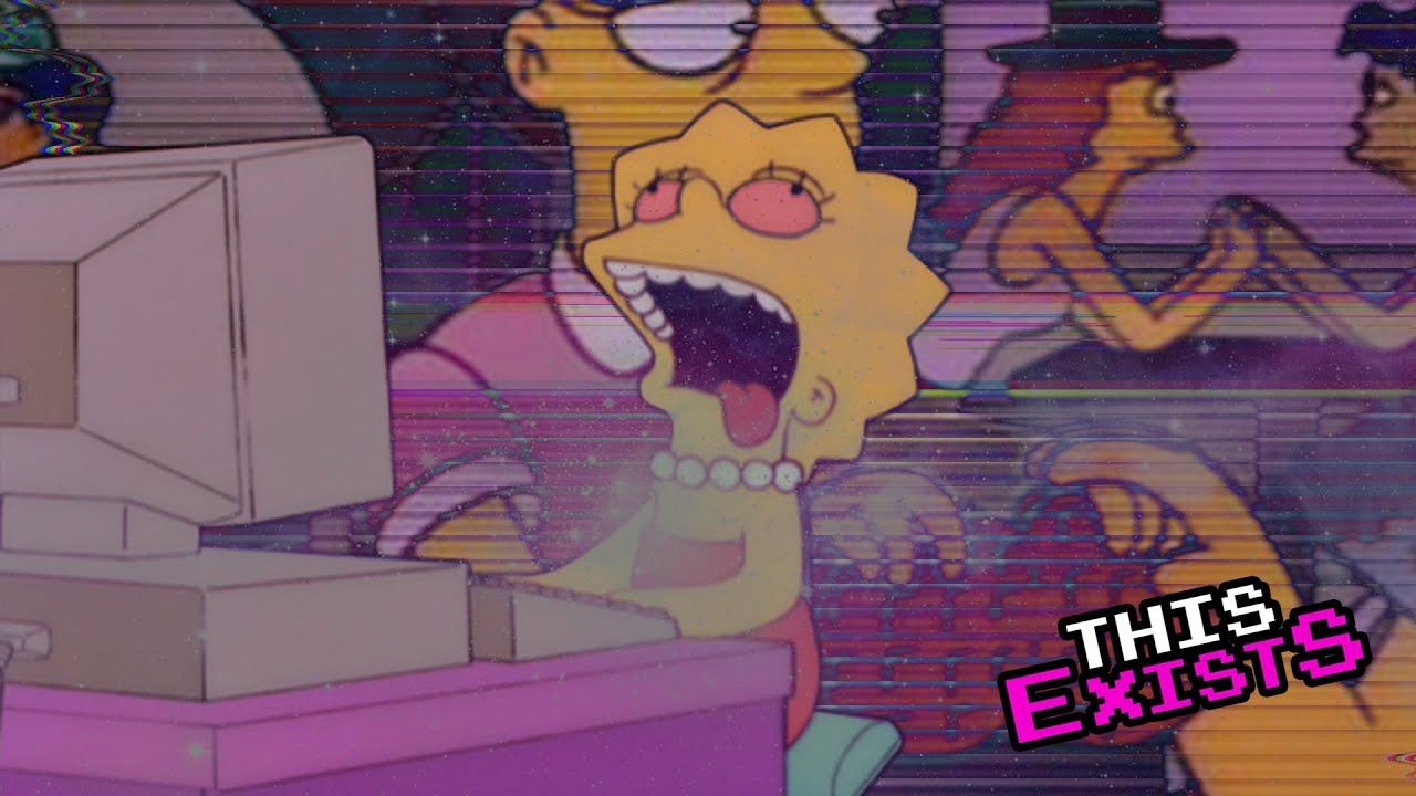 Bart Simpson triste glitch, 1024x1024 HD, PC Desktop