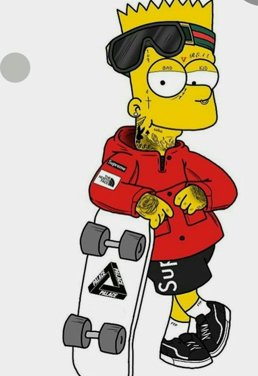 Bart Simpson Supreme spiaggia, 1074x1069 HD, Desktop