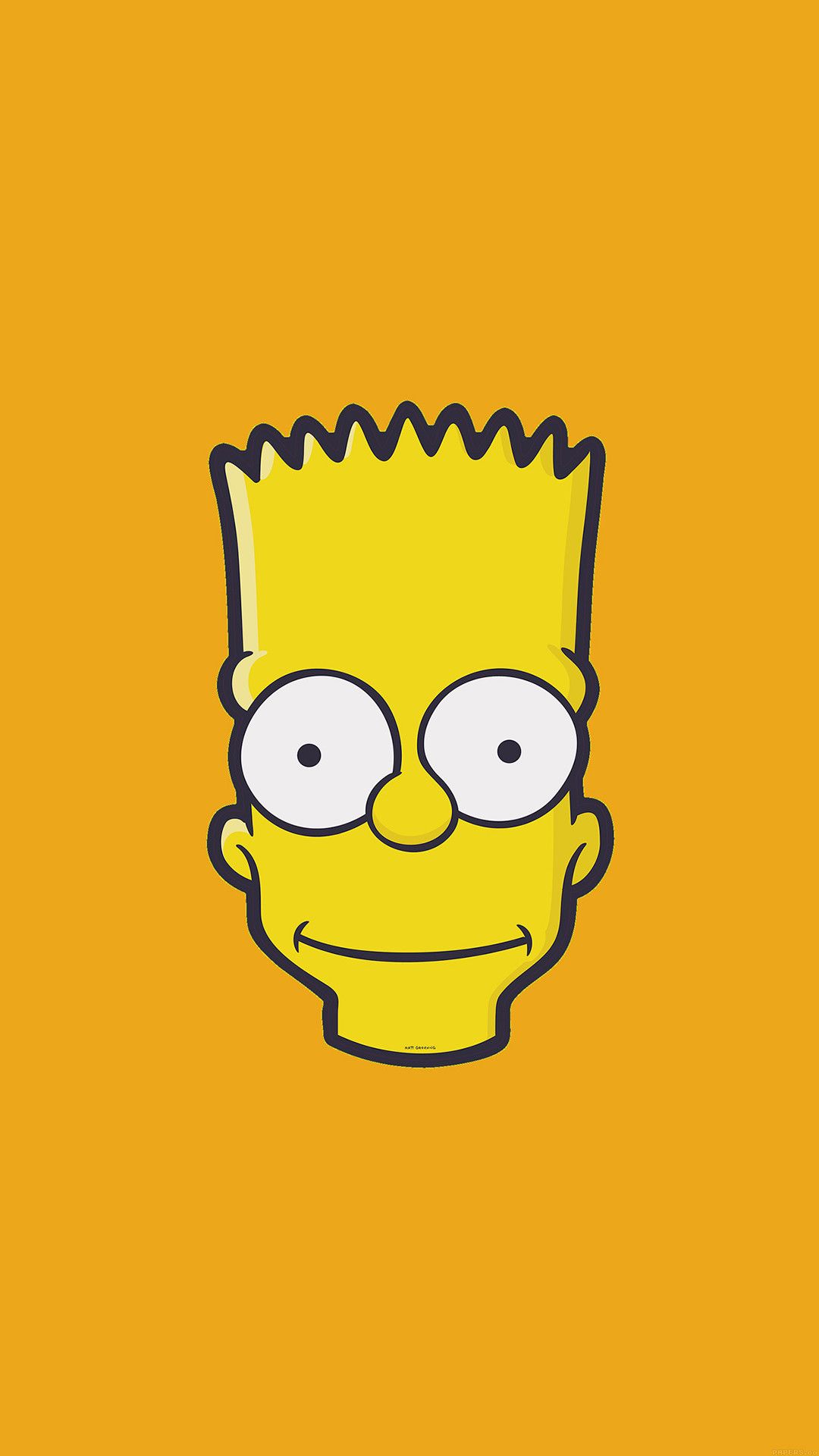 Bart Simpson volto giallo, serie animata, 1080x1920 Verticale, Telefono