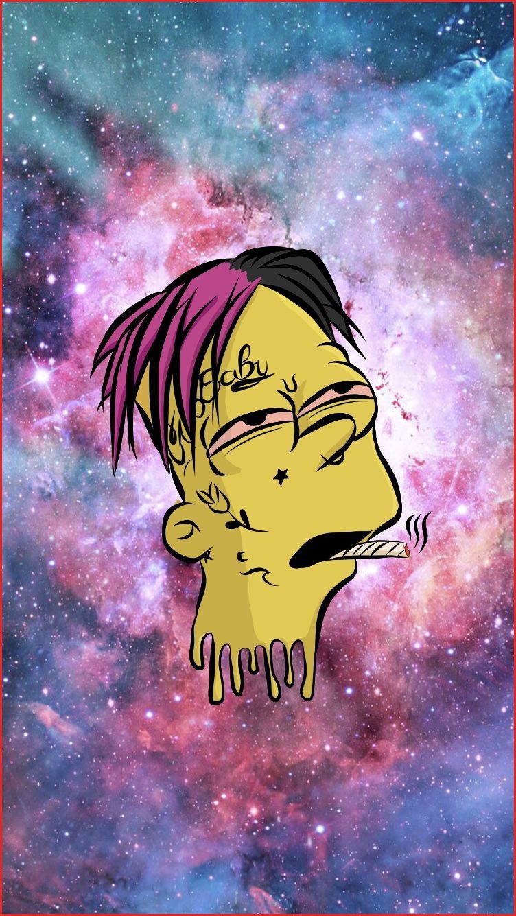 Bart Simpson con banda Supreme, 768x1028 Verticale, Telefono