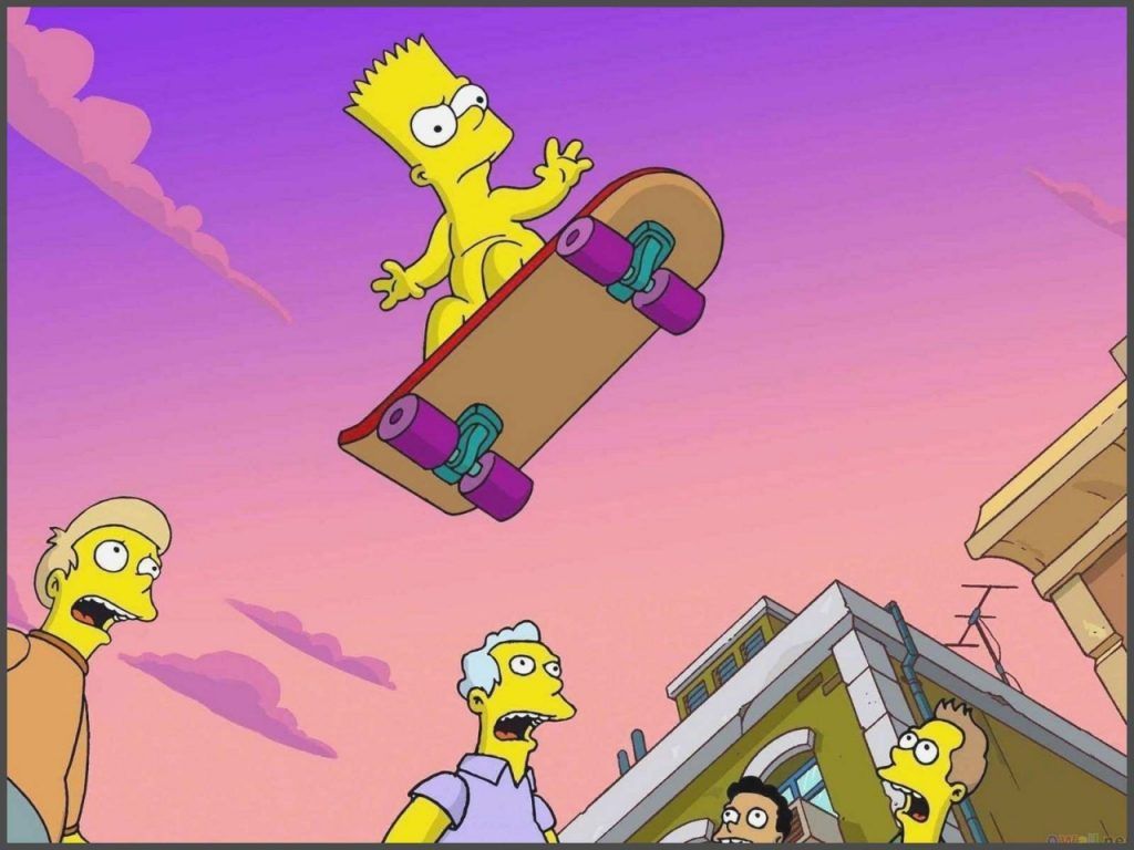 Bart Simpson sullo skateboard, 1024x768 HD, Desktop