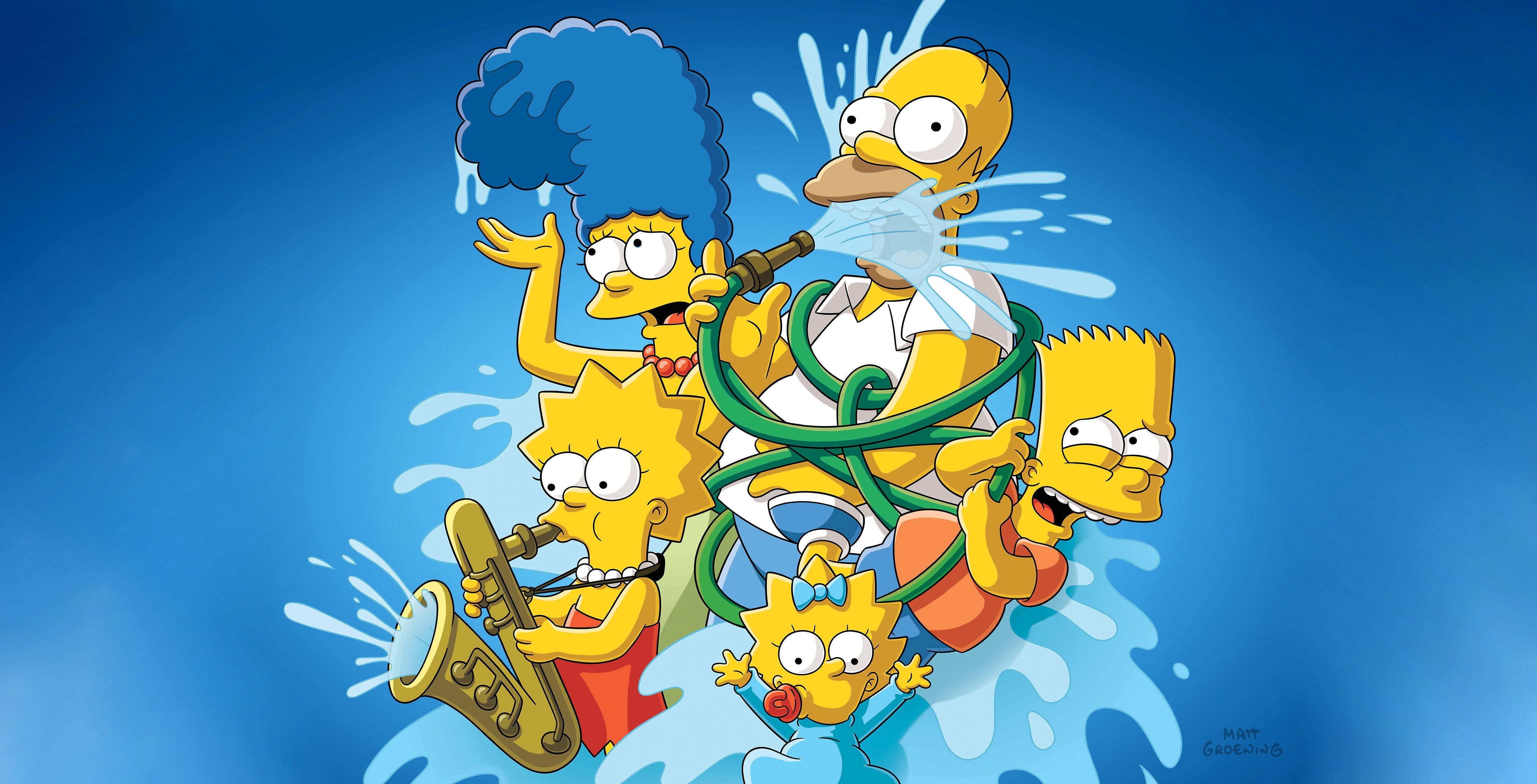 I Simpson personaggi acquatici, 4516x2304 4K Ultra HD, Monitor 4K
