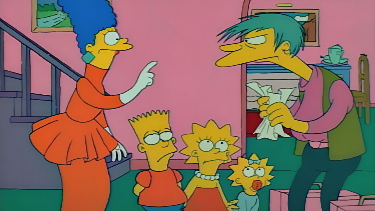 Bart Simpson triste tra rose, 750x1332 Verticale, Telefono