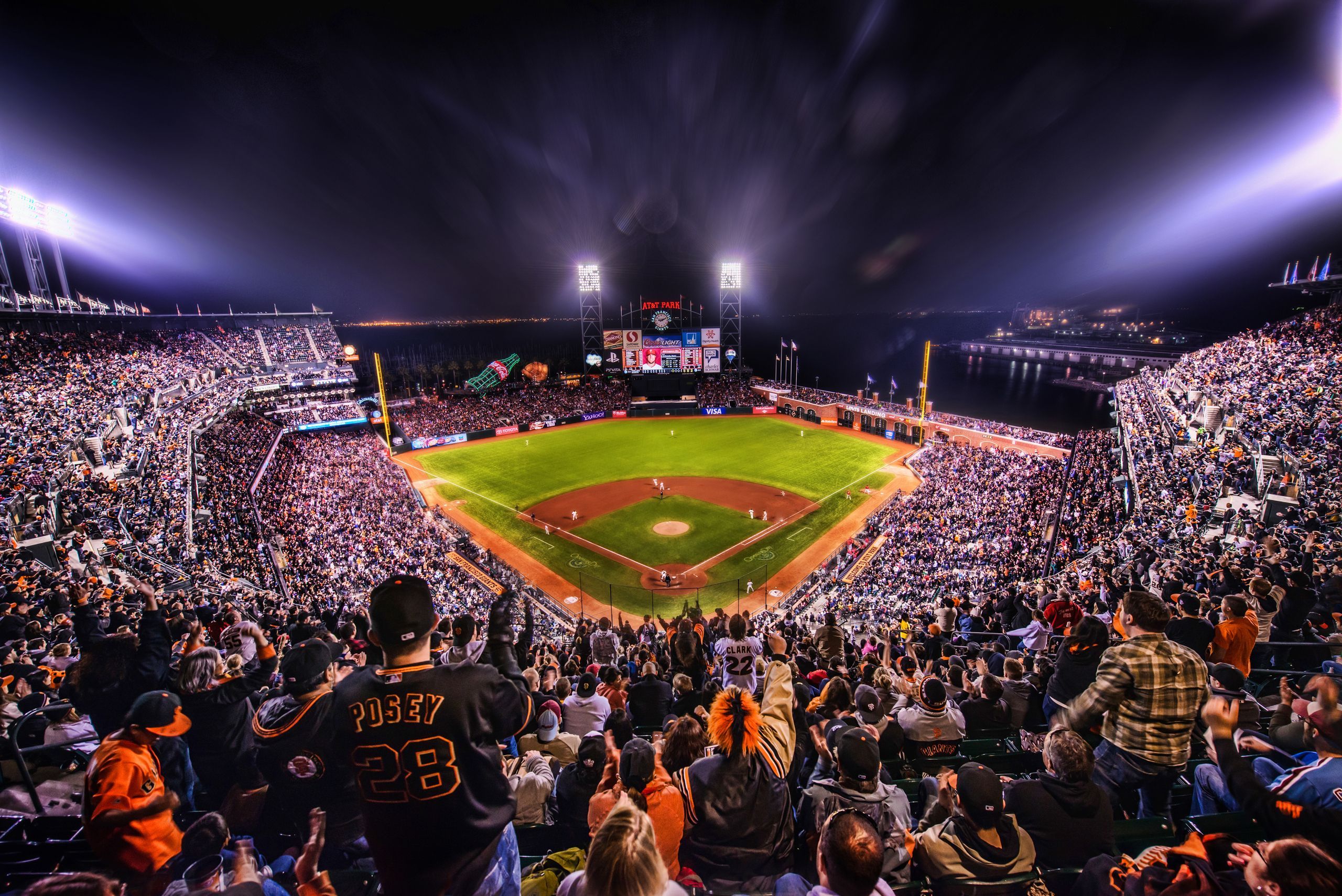 Stadio baseball notturno gremito, 2560x1709 2K, Monitor Gaming