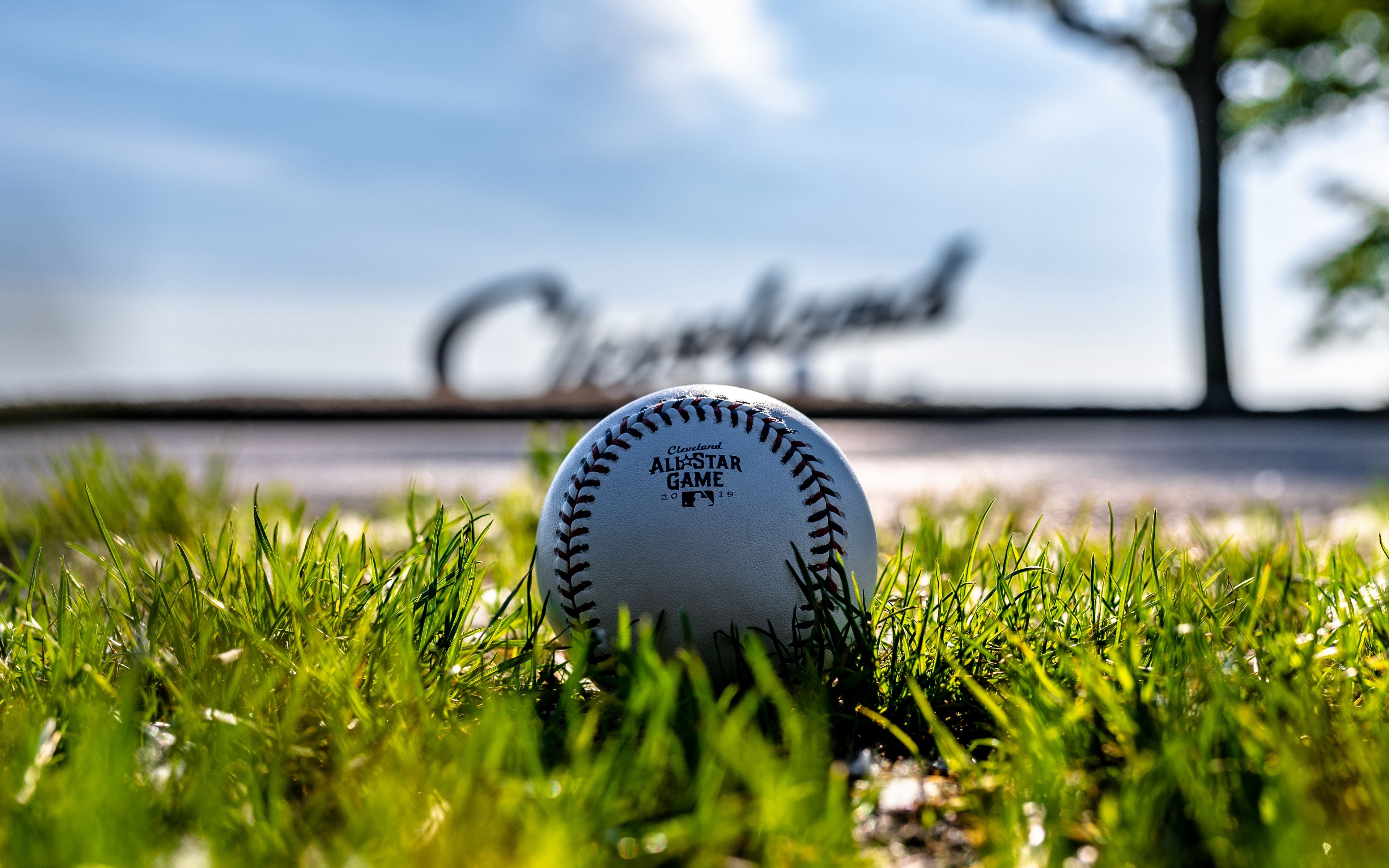 Palla baseball erba Cleveland, 3840x2400 4K Ultra HD, Smart TV 4K