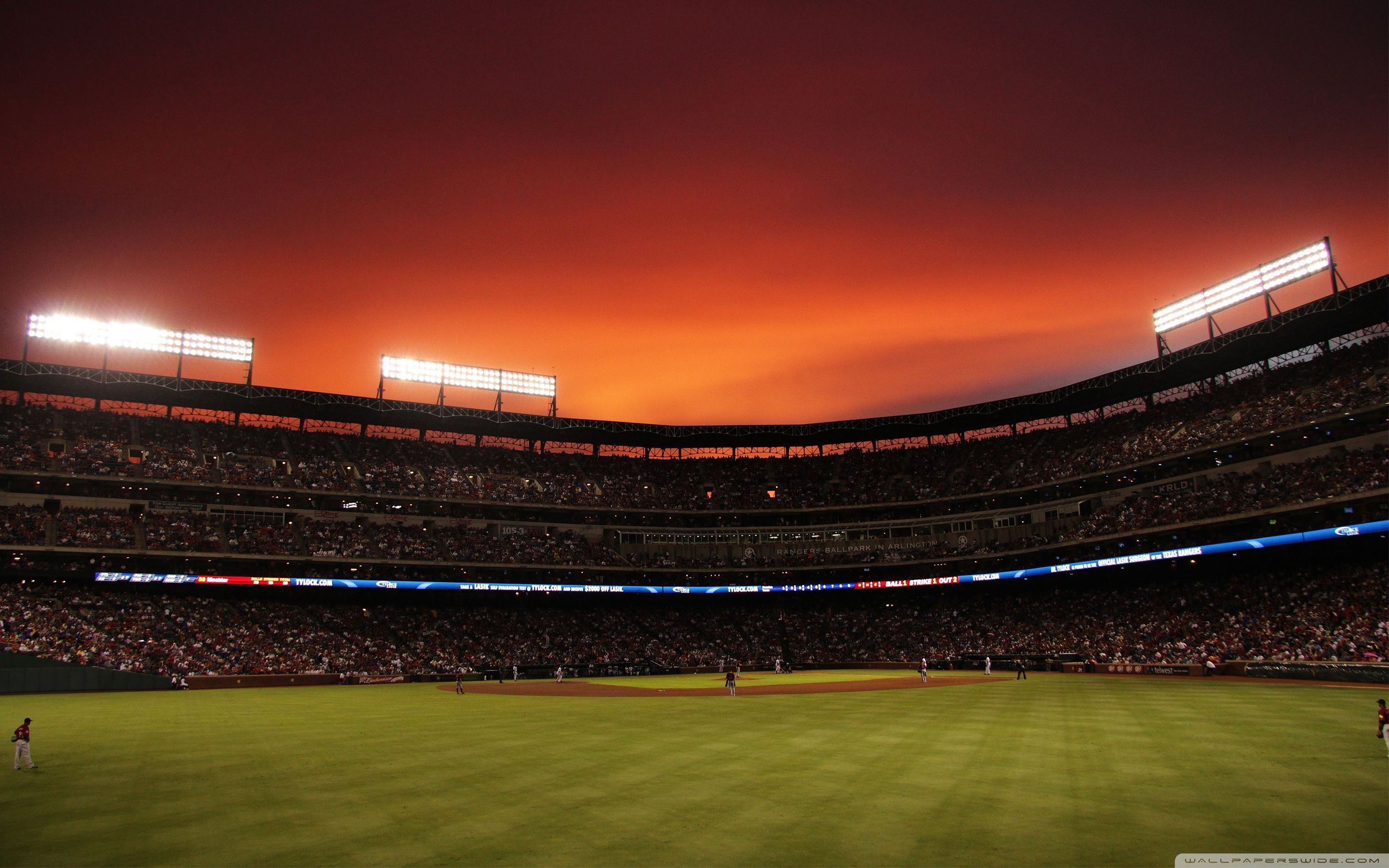Stadio baseball al tramonto, 2560x1600 2K+, Desktop