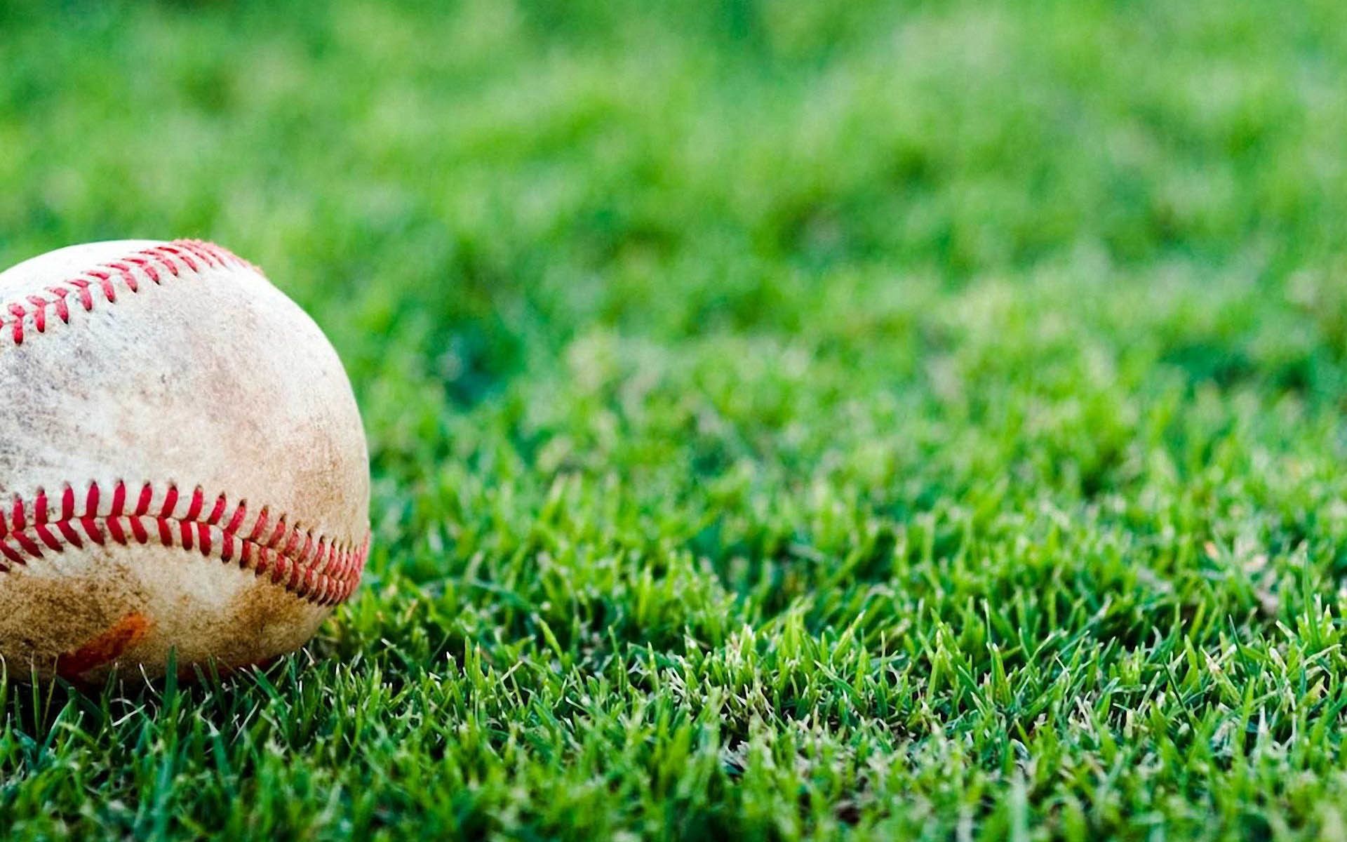 Palla da baseball sull'erba, 1920x1200 Full HD+, Desktop