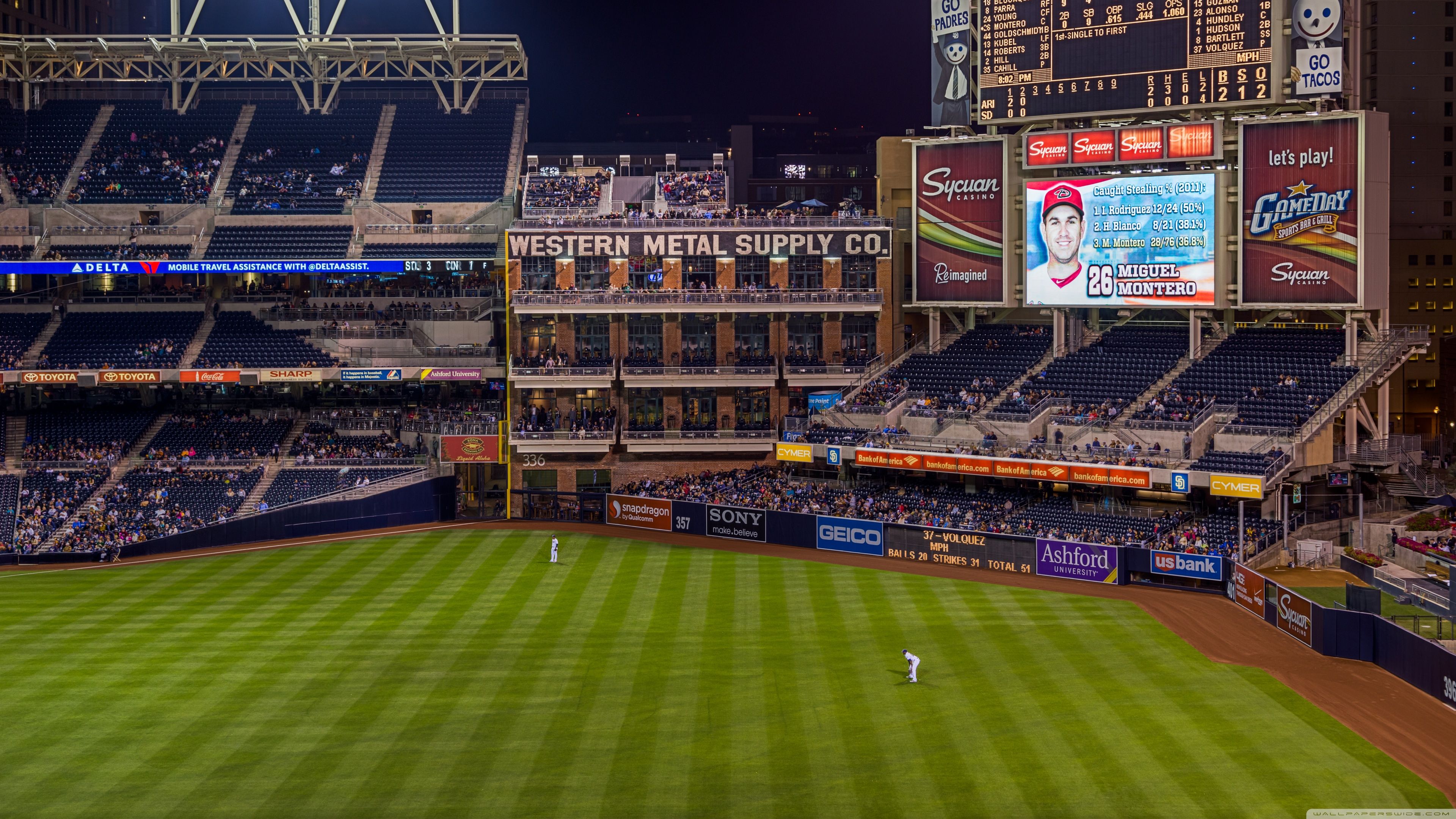 Petco Park stadio baseball notte, 3840x2160 UHD, PC 4K