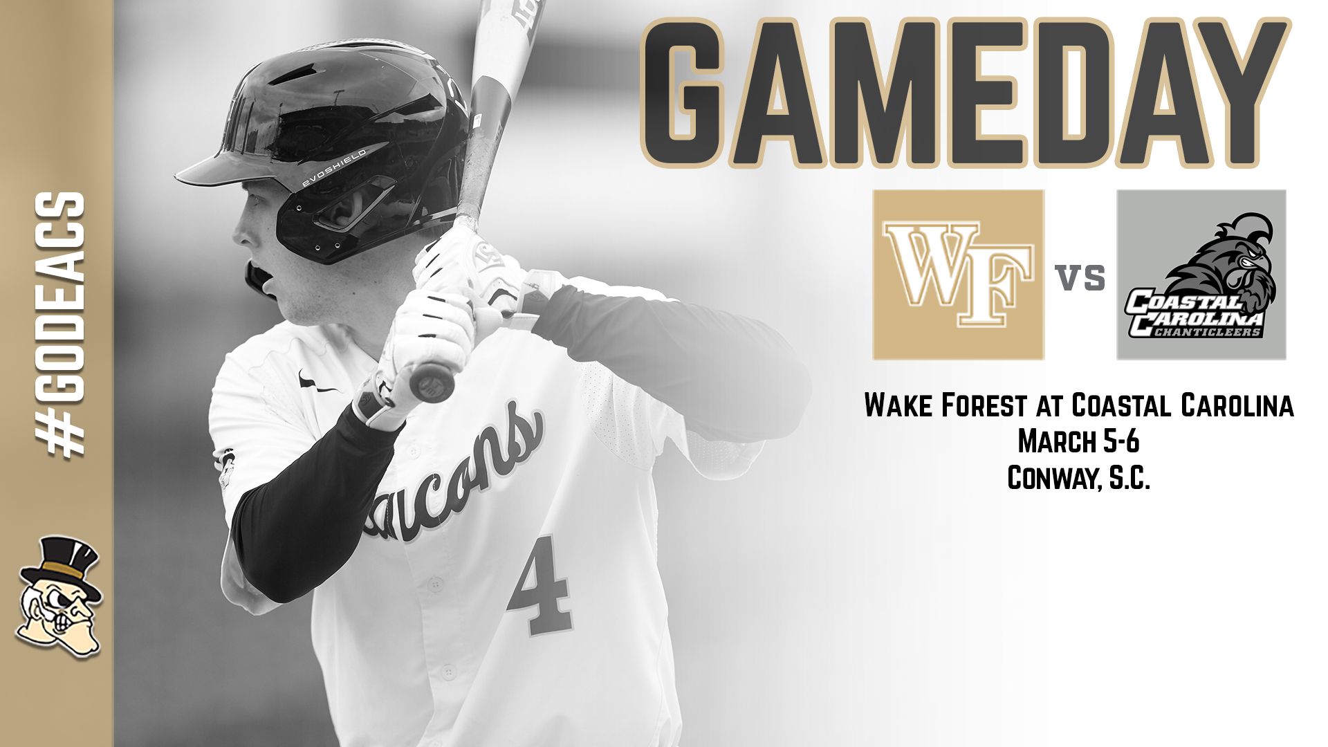 Wake Forest baseball gameday grafica, 1920x1080 1080p, Laptop