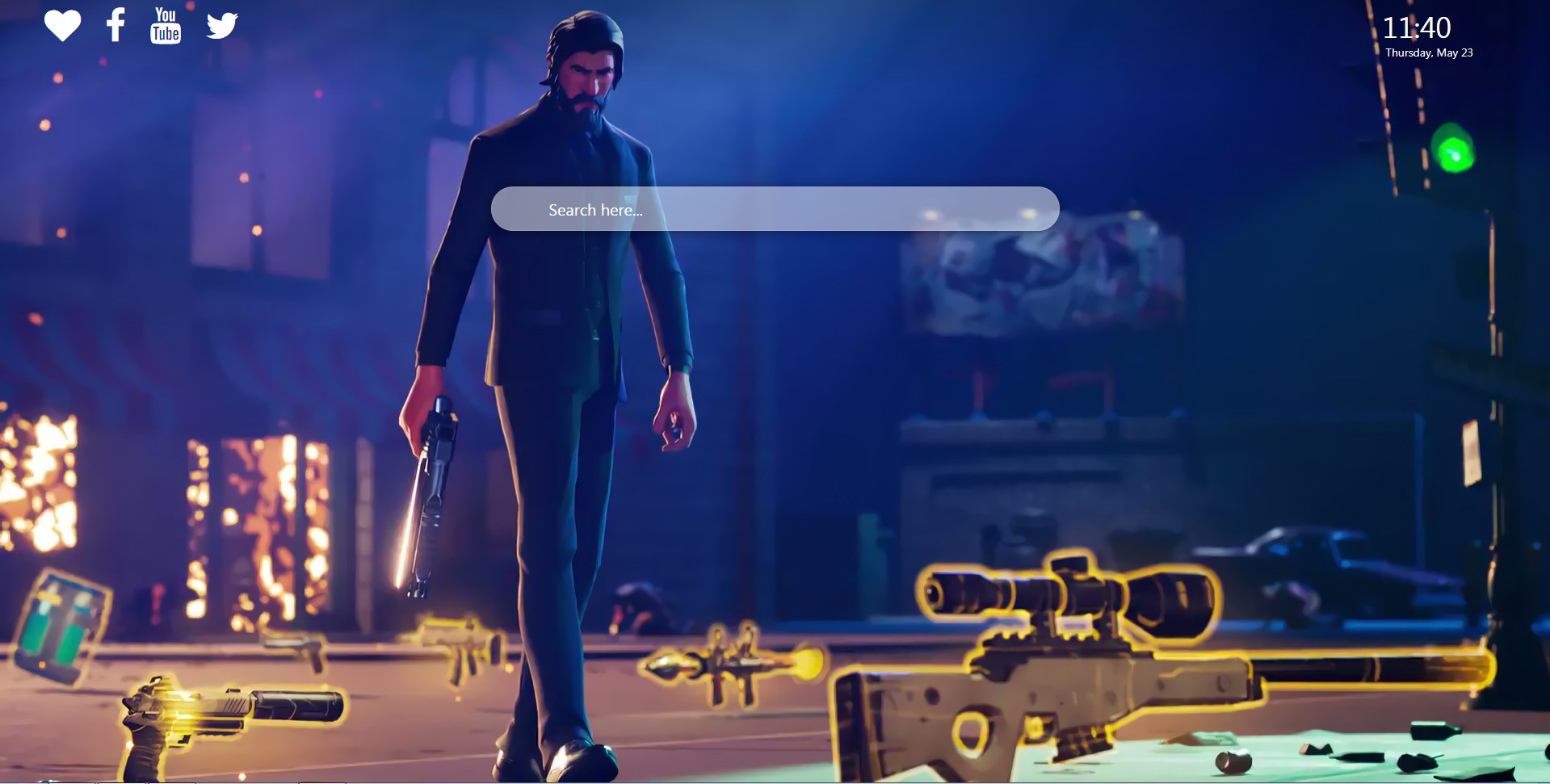 John Wick skin Fortnite, 1919x971 HD Ready, PC