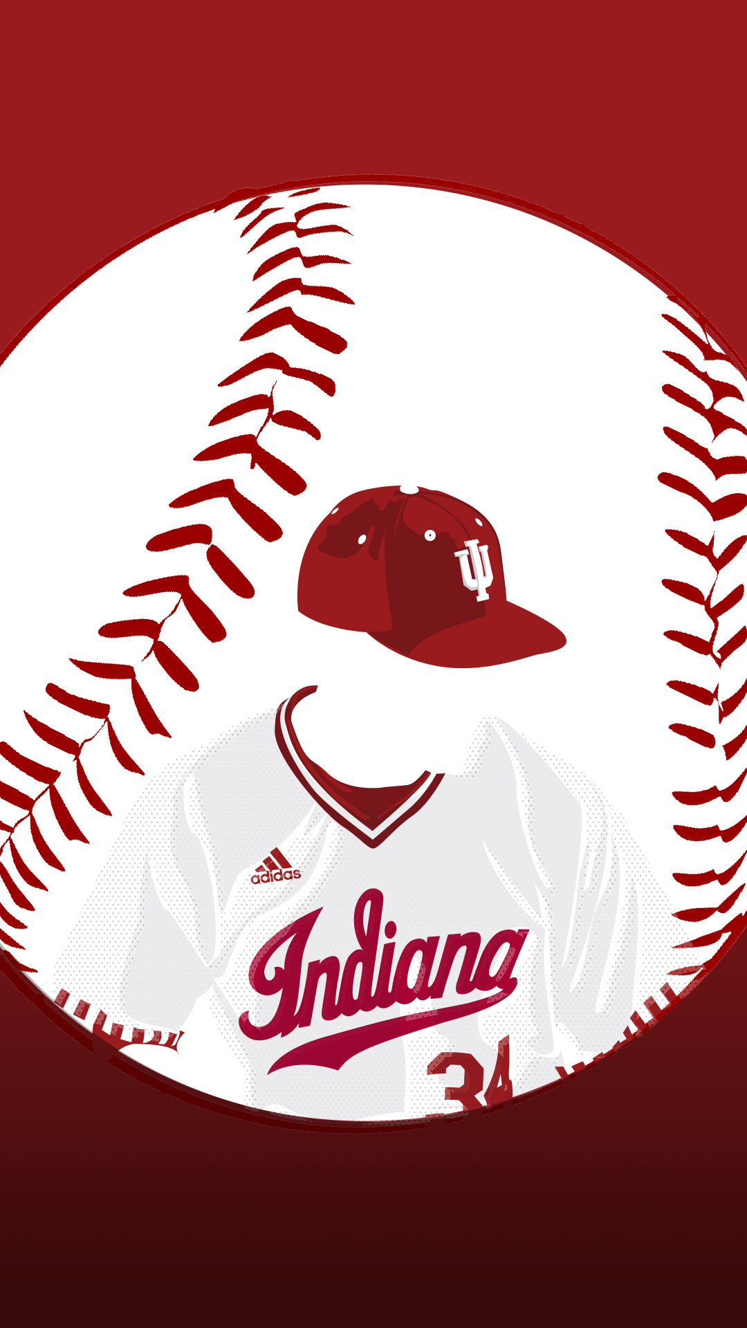 Divisa baseball Indiana Hoosiers, 1080x1920 Full HD Verticale, Smartphone