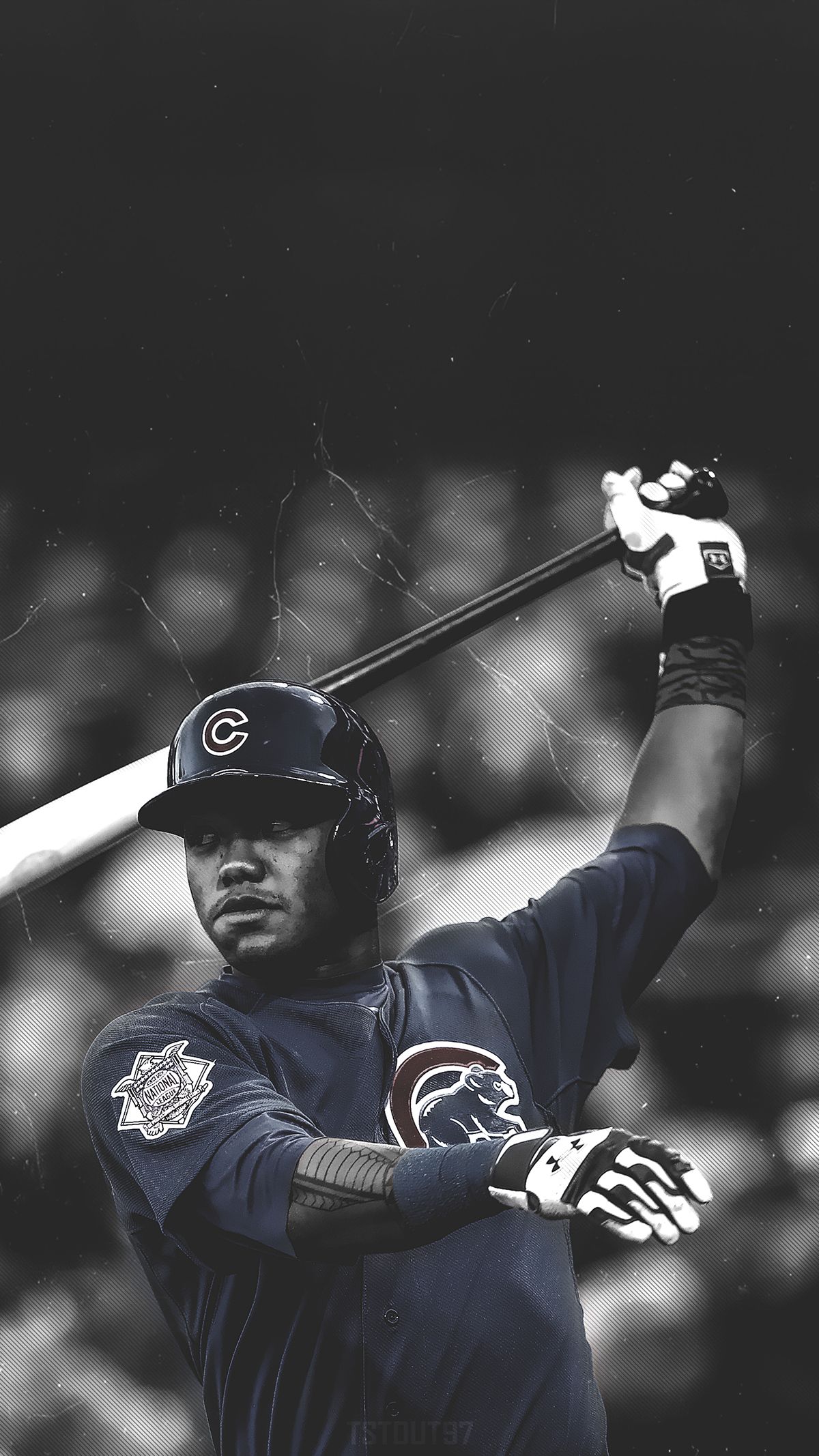 Giocatore baseball Chicago Cubs battuta, MLB, 1200x2134 Full HD Verticale, iPhone