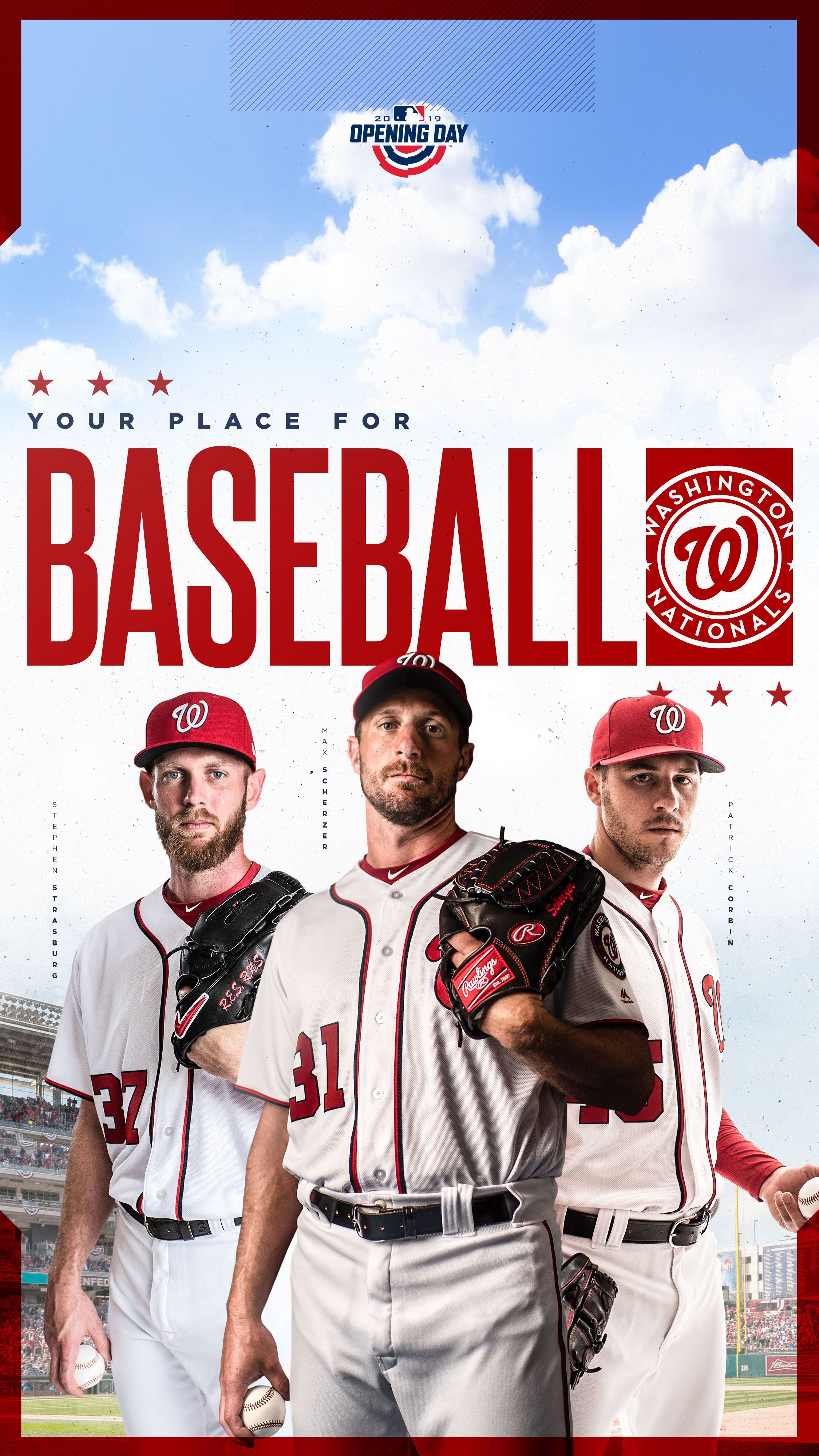 Giocatori Washington Nationals baseball, 2250x4001 Verticale, Android