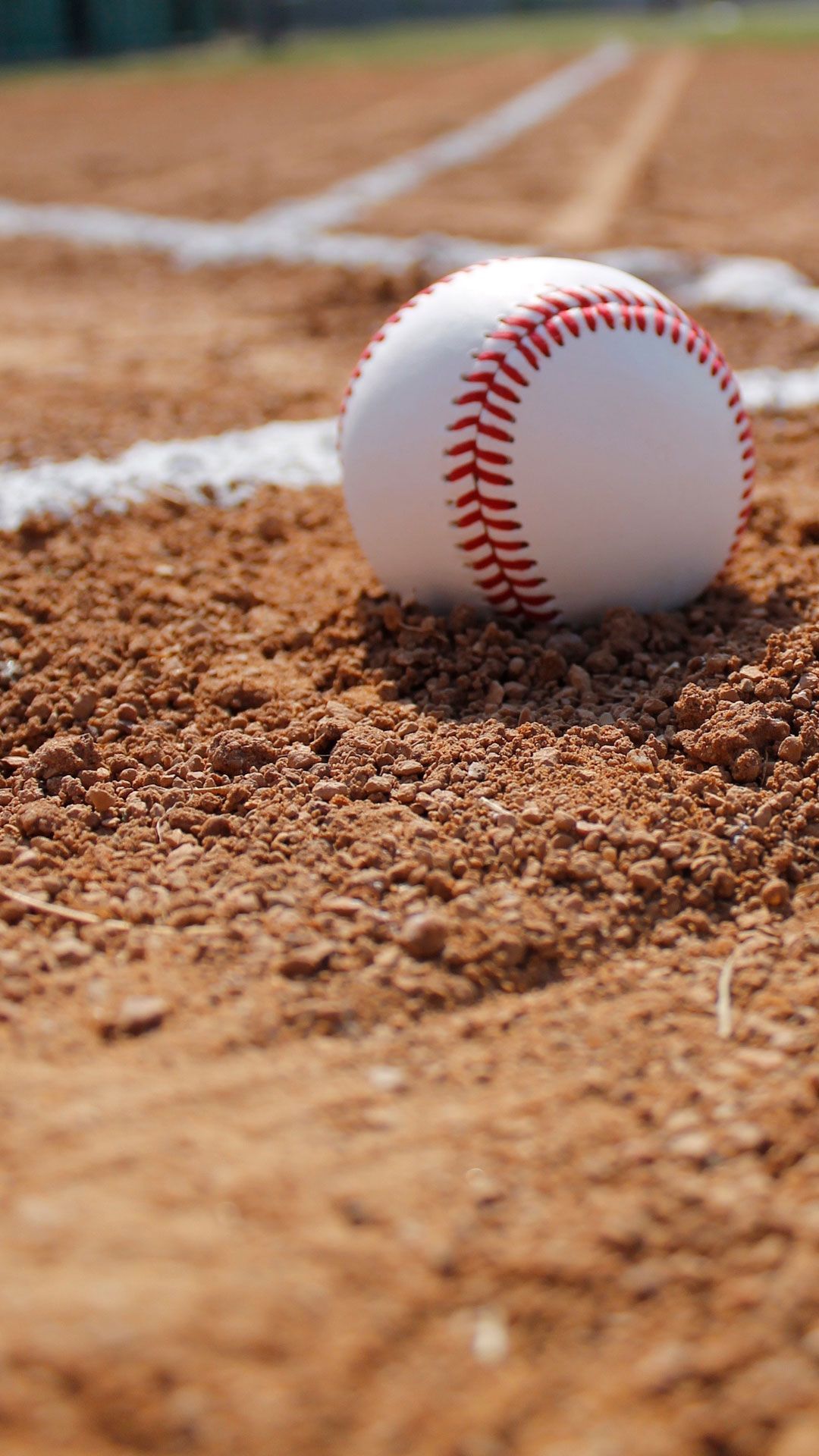 Palla da baseball su terra, 1080x1920 Verticale, Mobile