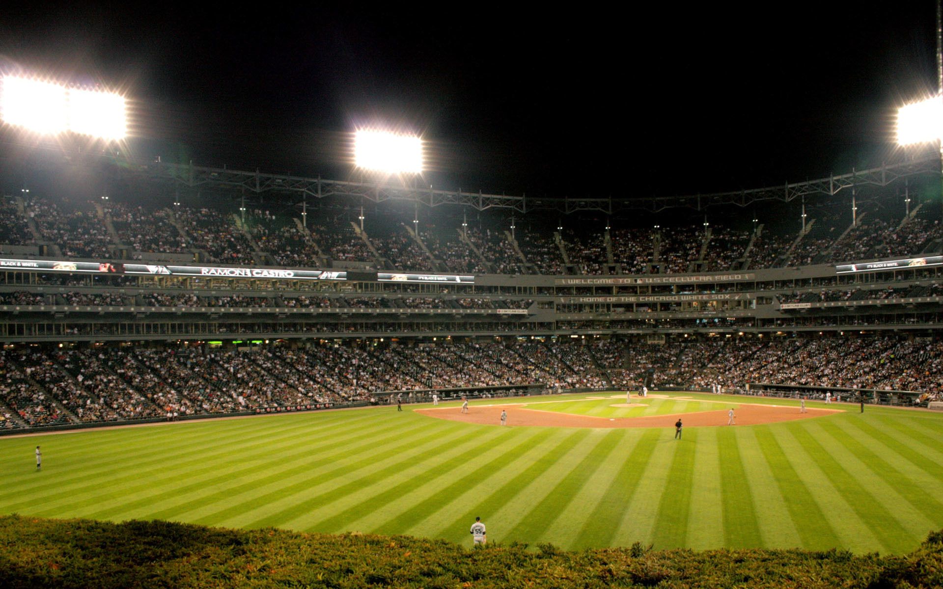 Stadio baseball notturno illuminato, 1920x1200 Full HD+ WUXGA, PC