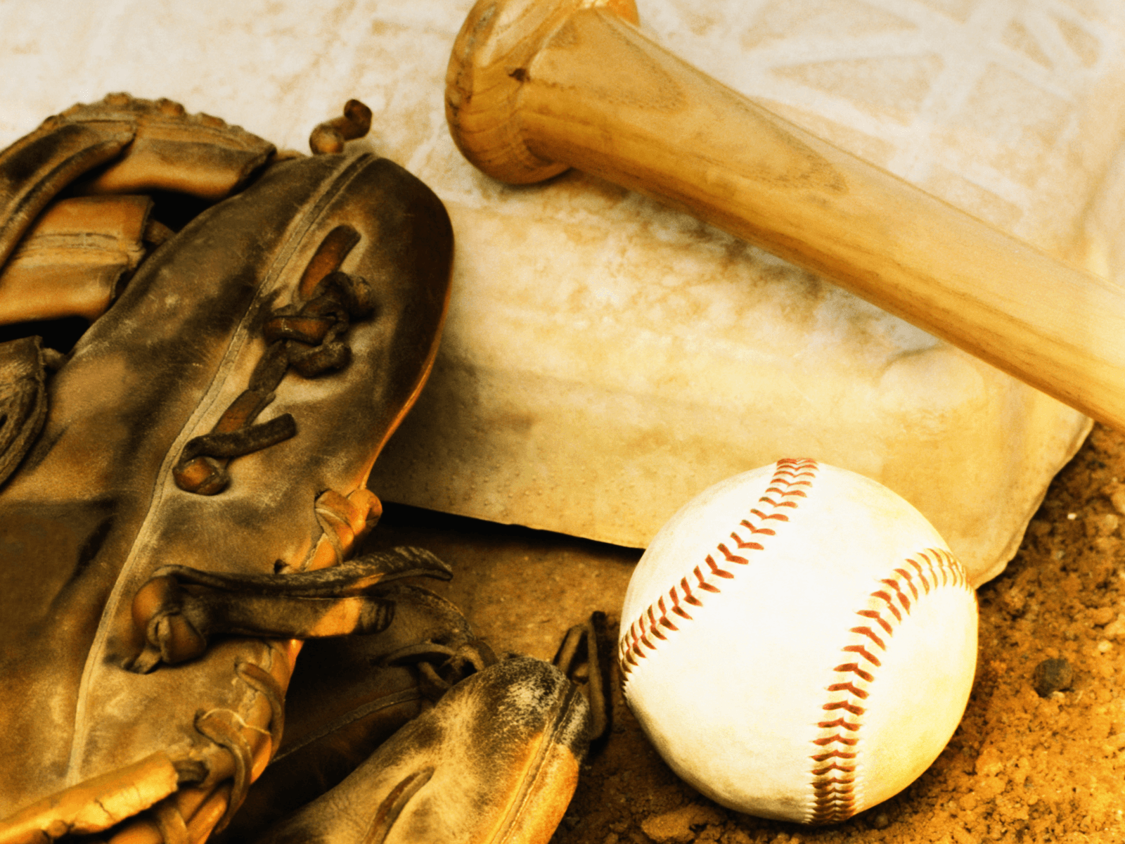 Guanto mazza e palla baseball, 1600x1200 HD Ready, Monitor Gaming