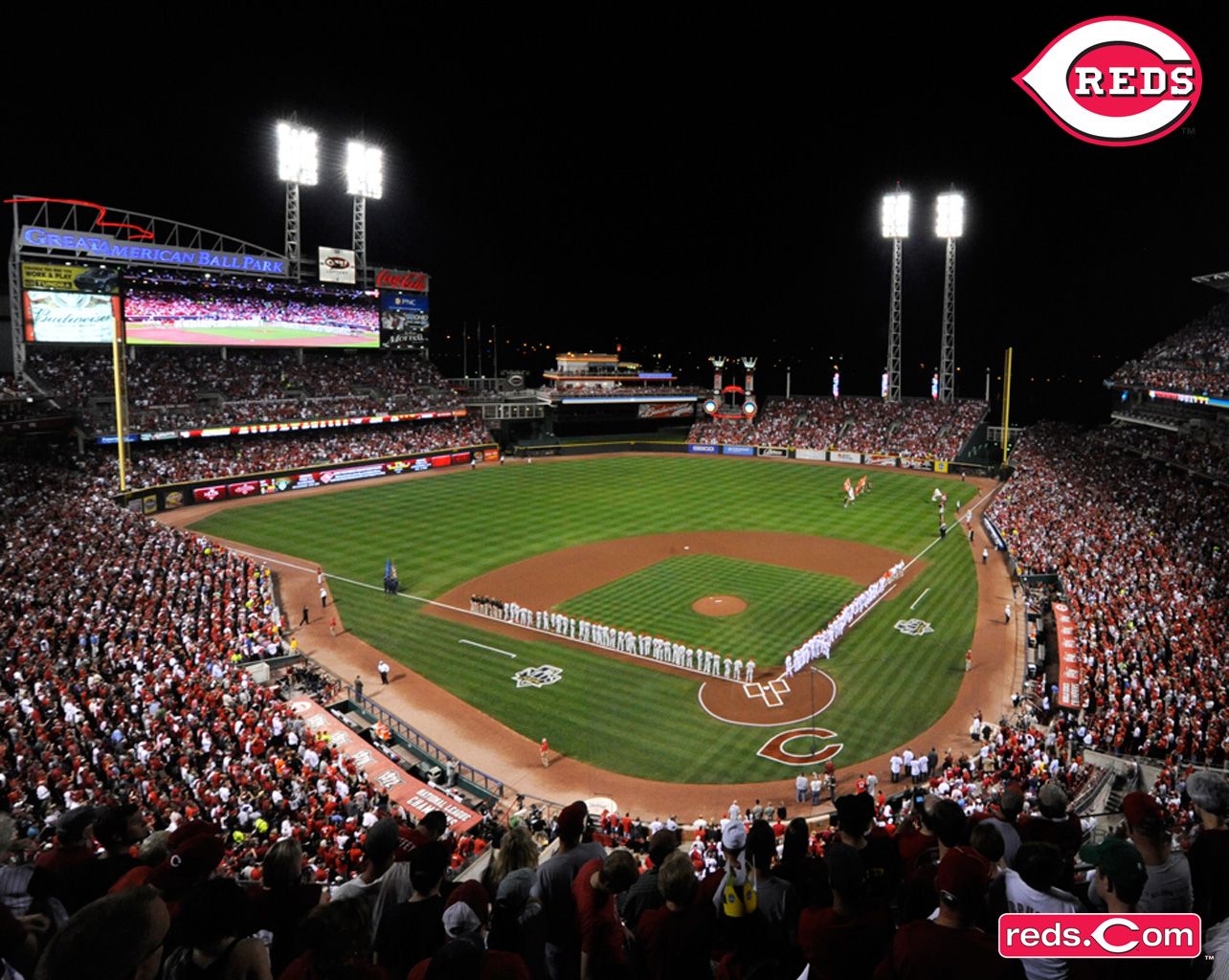 Stadio Cincinnati Reds baseball, 1284x1024 720p, Monitor Gaming