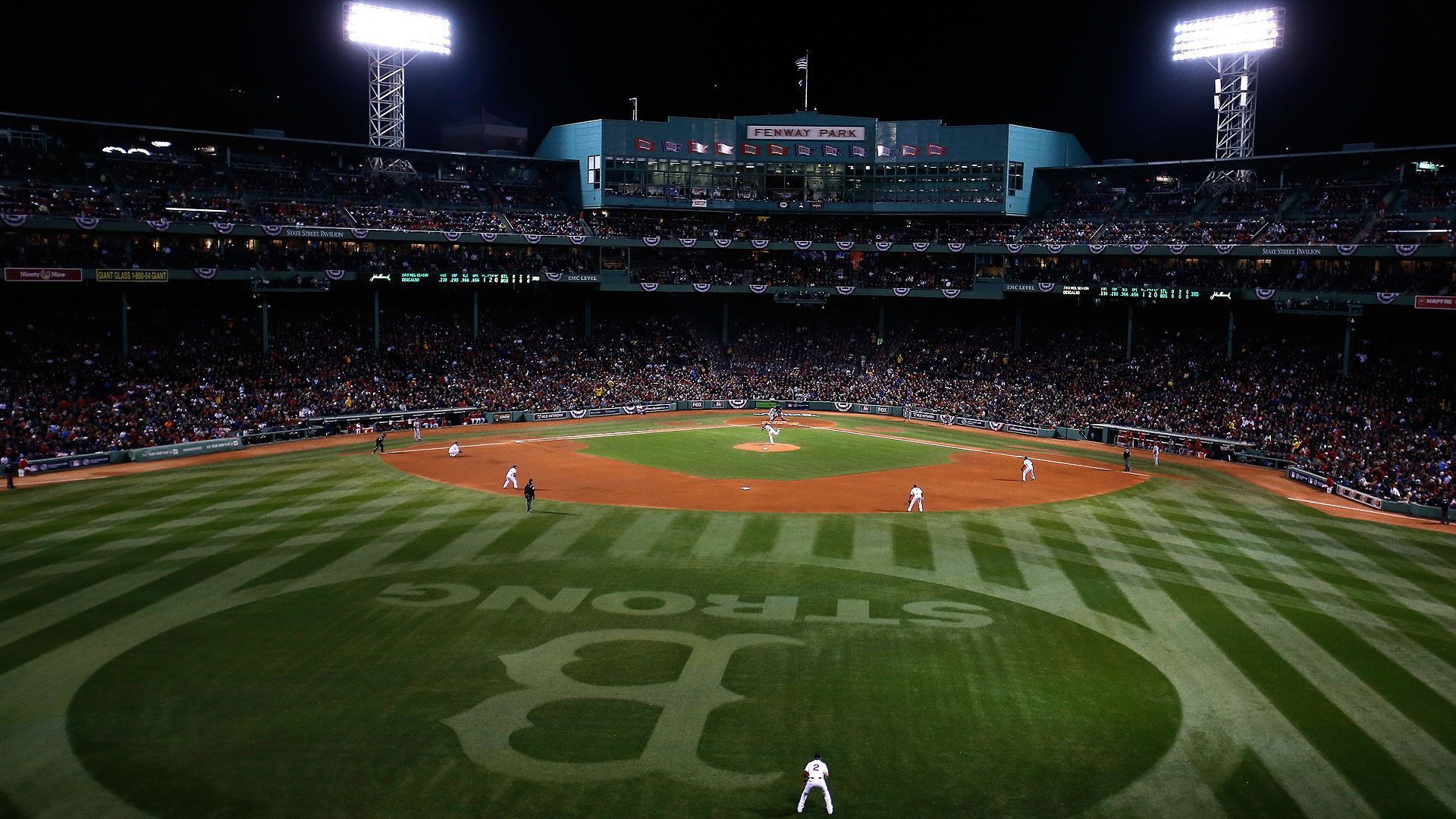 Stadio baseball Fenway Park notturno, Boston Red Sox, 1920x1080 Full HD 1080p, Monitor Gaming