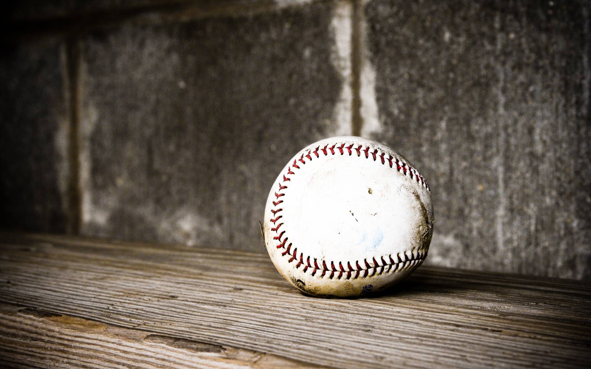Palla da baseball su legno, 1920x1200 WUXGA, Desktop